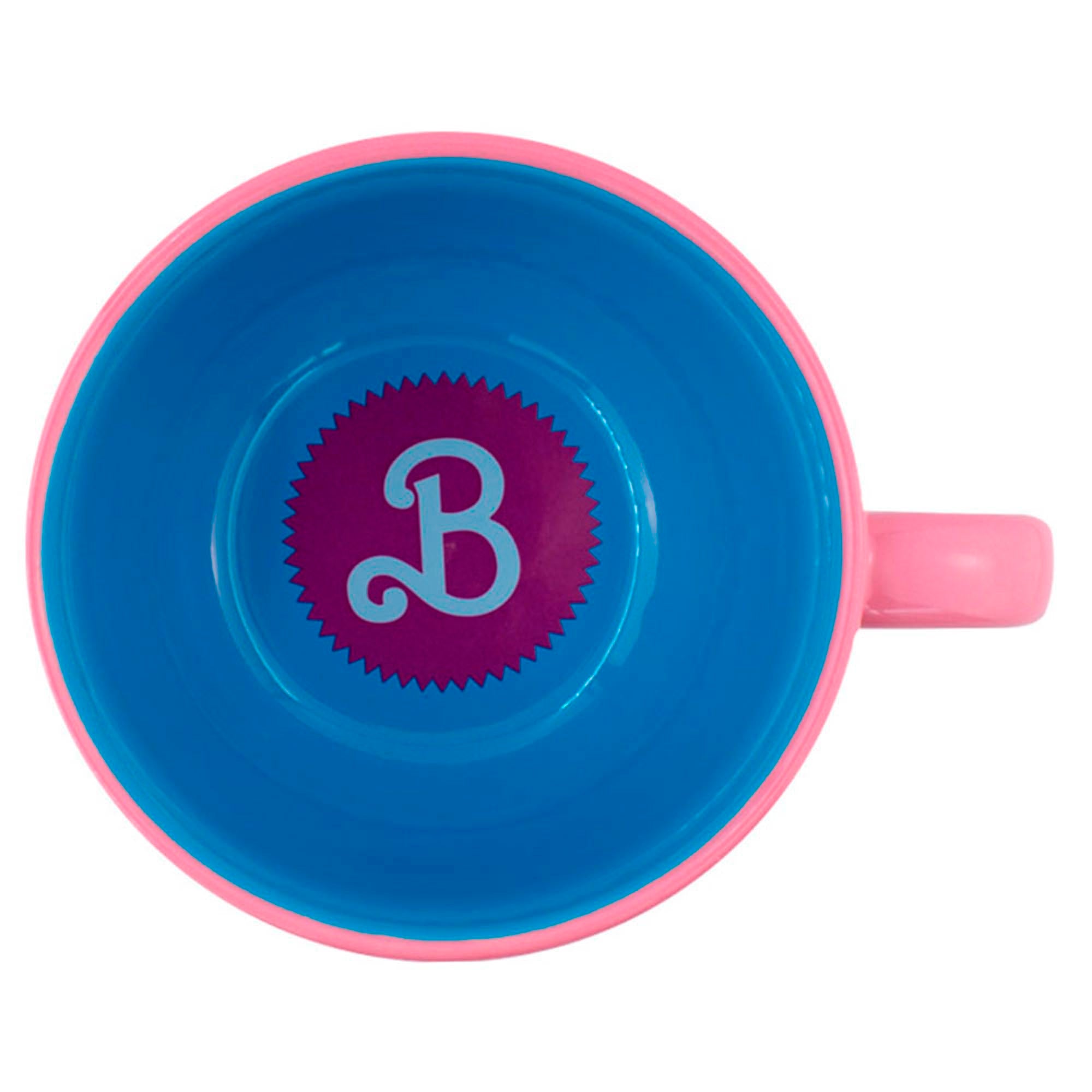 Taza Jumbo Bi Color Rosa Fun Kids  Barbie La Película Ceramica 820ml