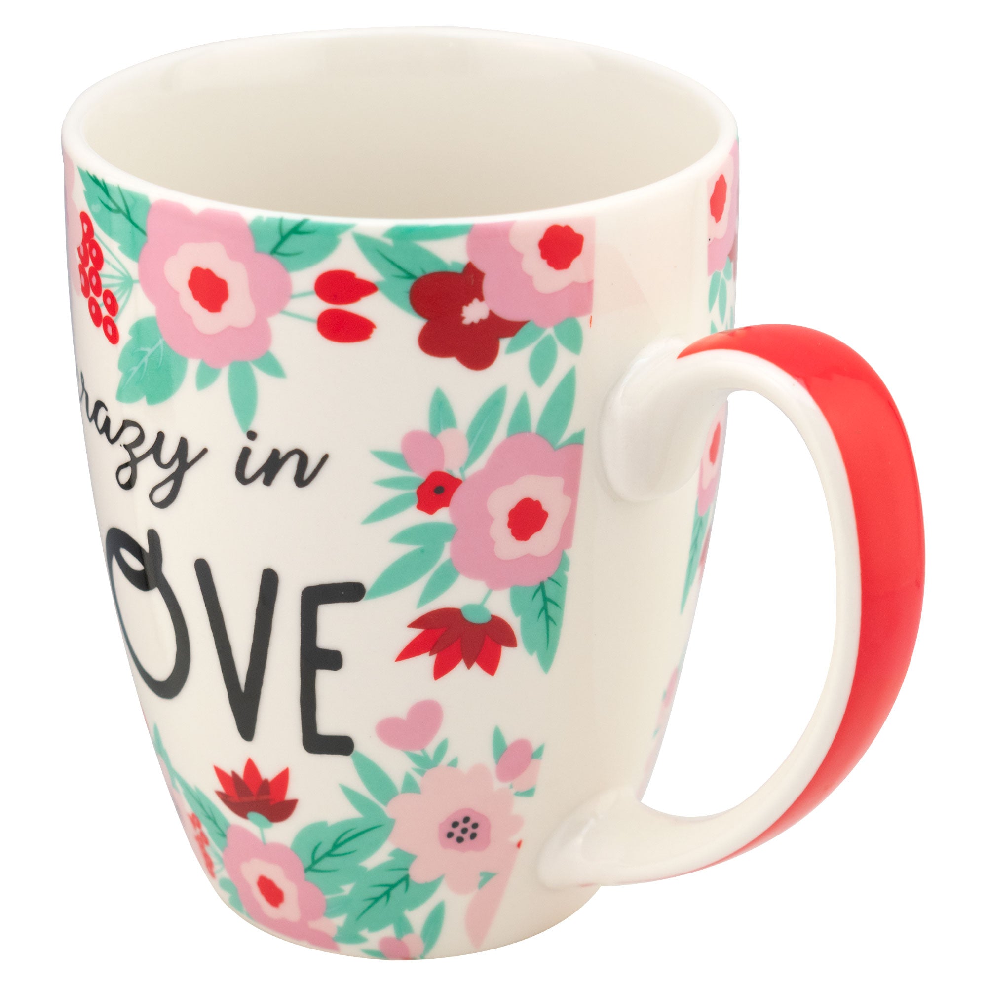 Taza de Porcelana Flores LOVE 500ml