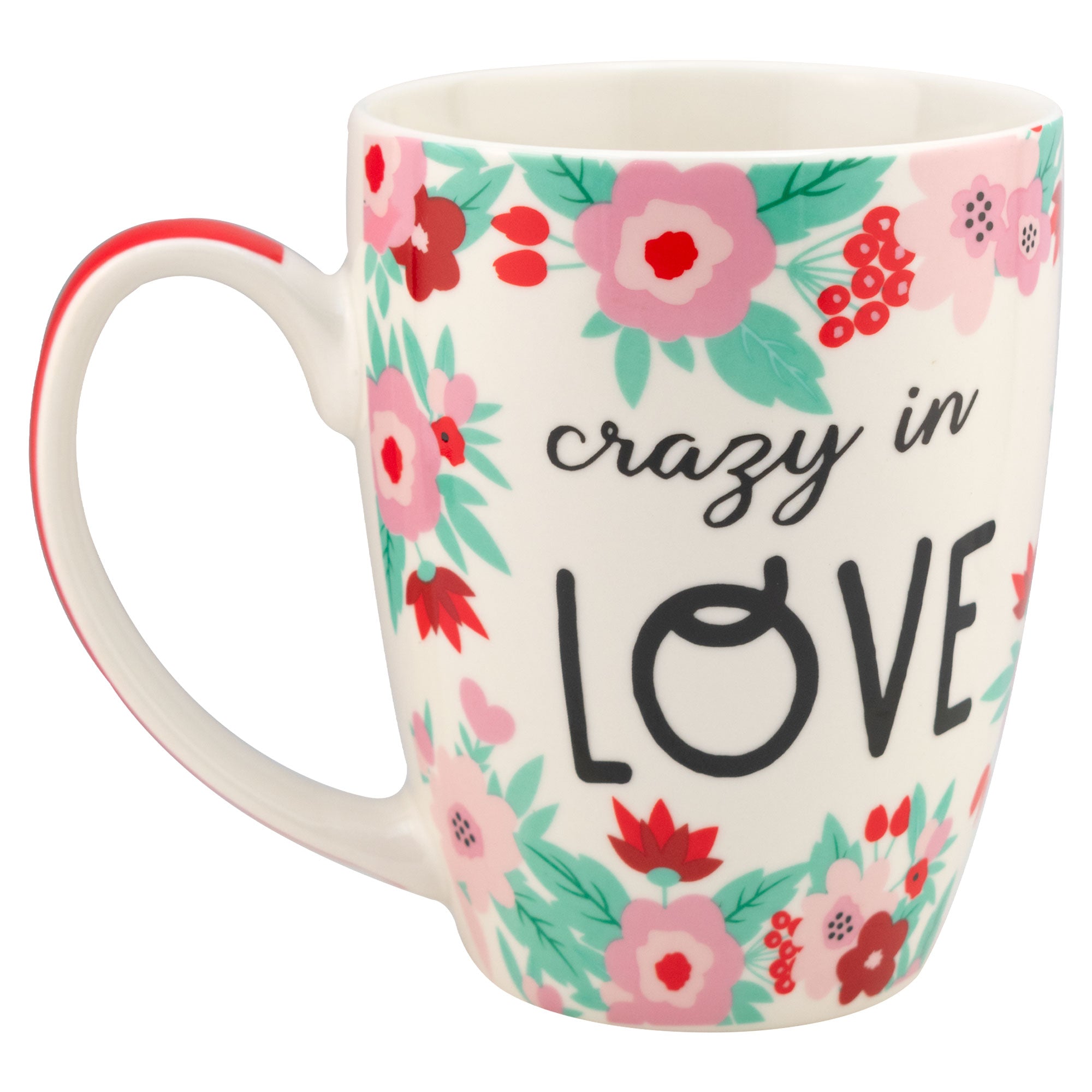 Taza de Porcelana Flores LOVE 500ml