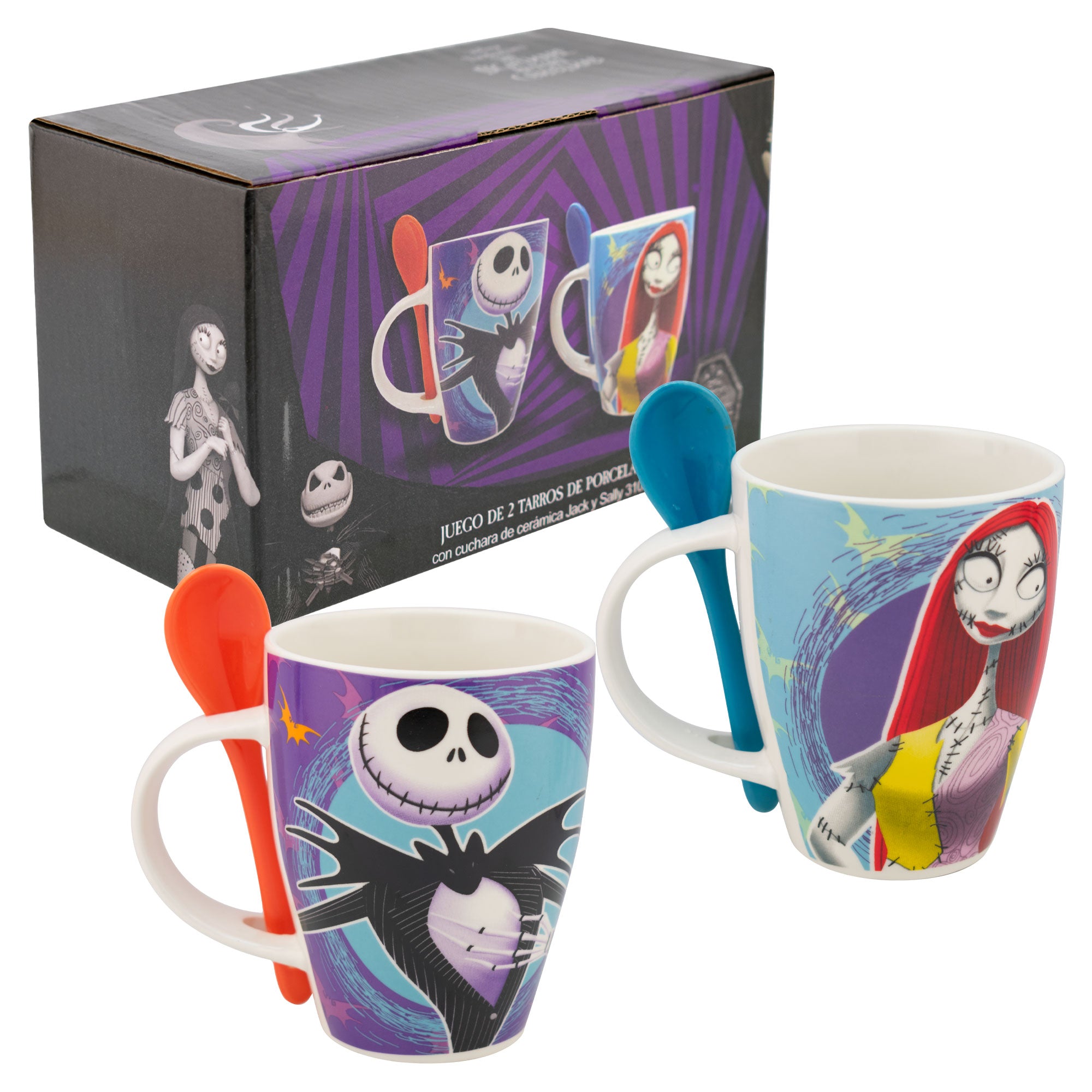 Juego de 2 Tazas de Porcelana El Extraño Mundo de Jack 310ml