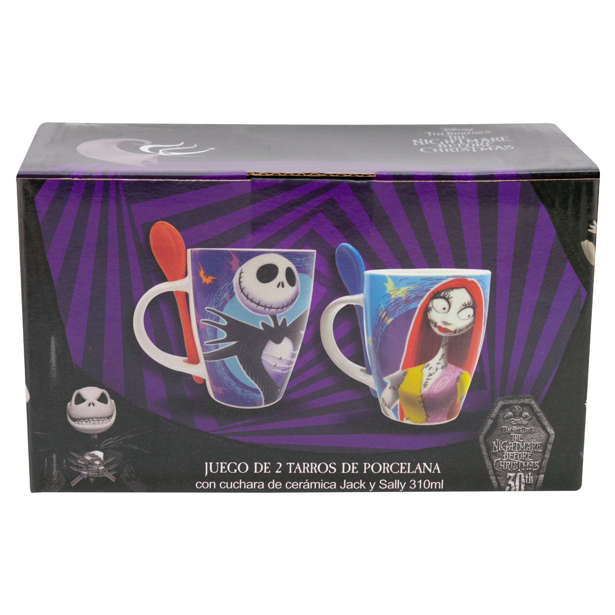 Juego de 2 Tazas de Porcelana El Extraño Mundo de Jack 310ml