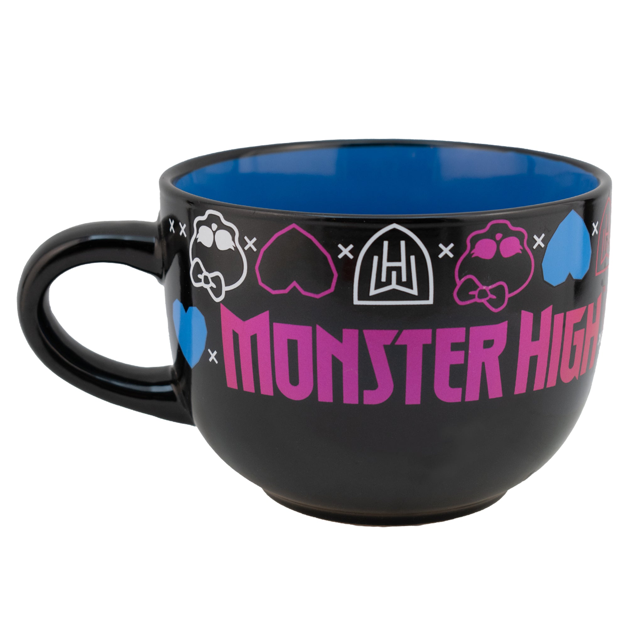 Taza Jumbo De Cerámica Bitono Metalizado Monster High 820ml