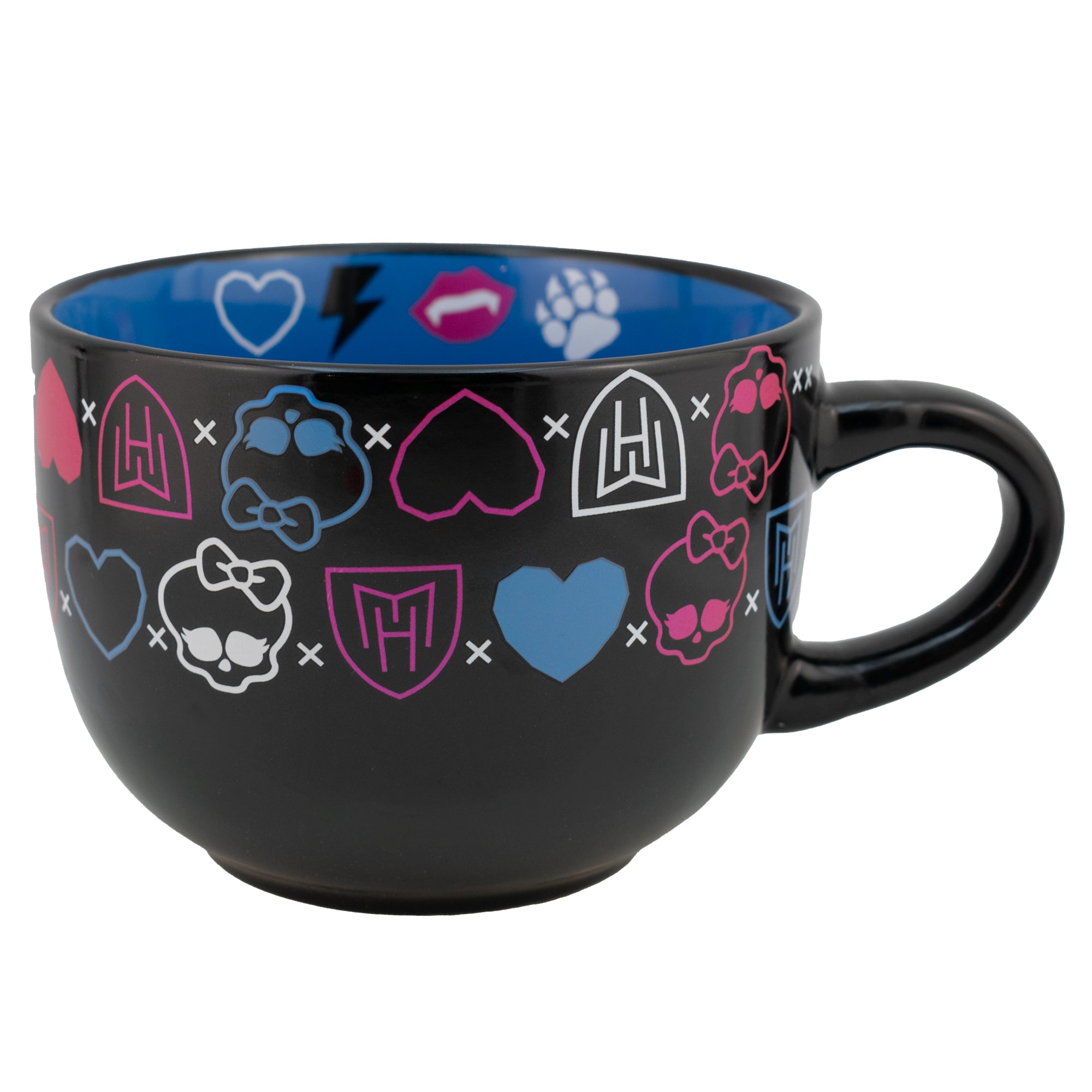 Taza Jumbo De Cerámica Bitono Metalizado Monster High 820ml