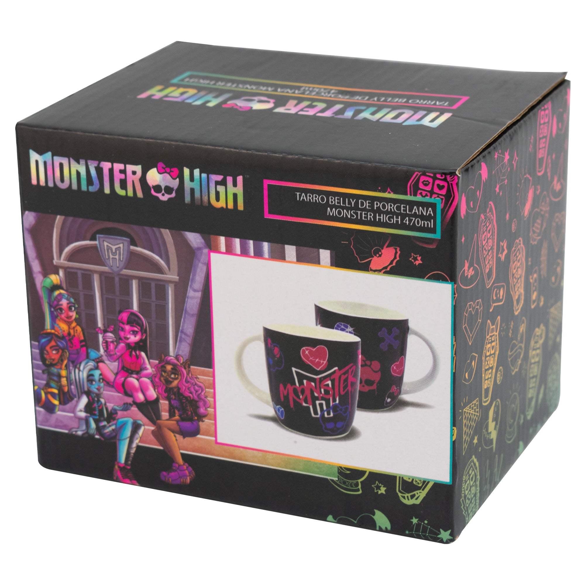 Taza De Cerámica Monster High Con Caja De Regalo 470ml