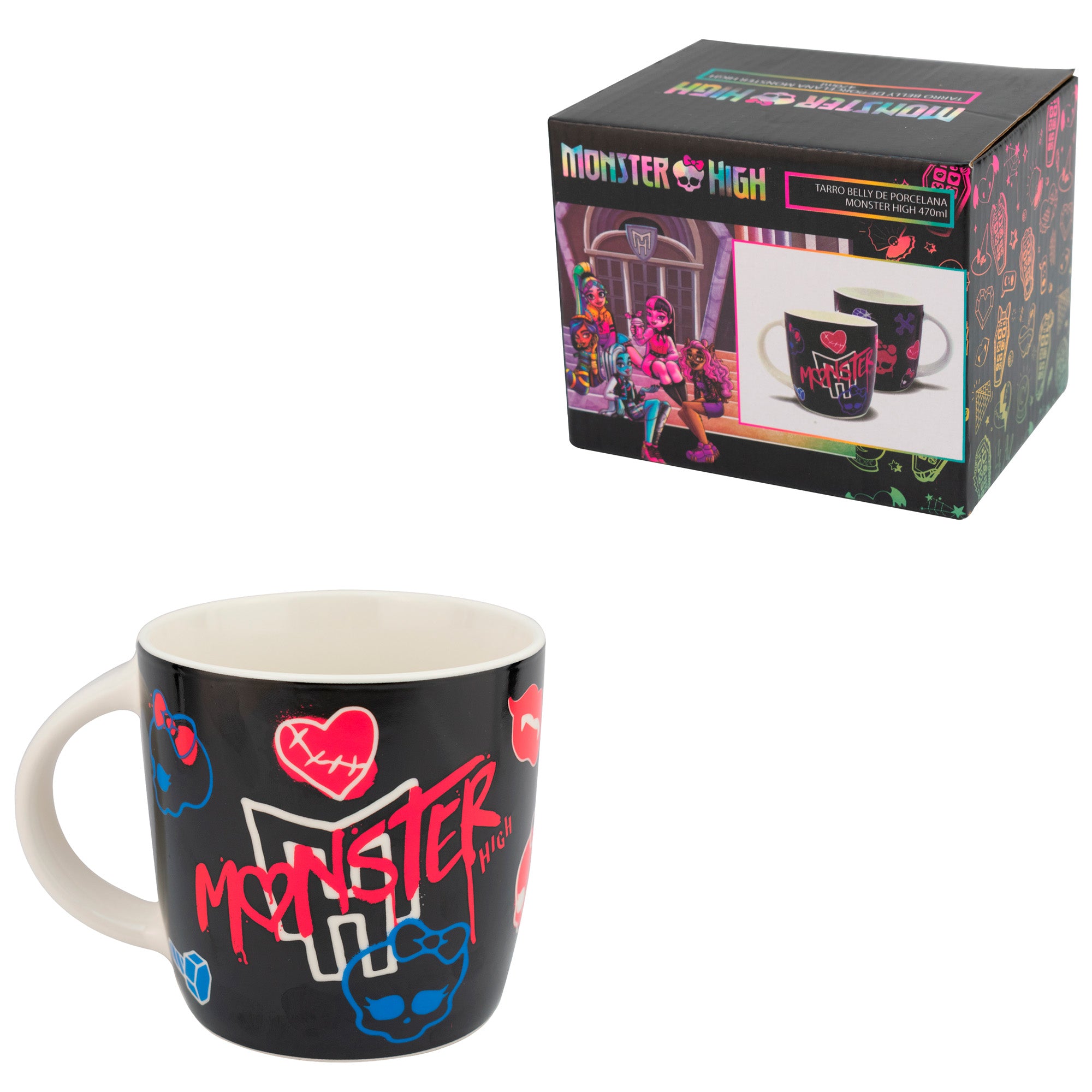 Taza De Cerámica Monster High Con Caja De Regalo 470ml