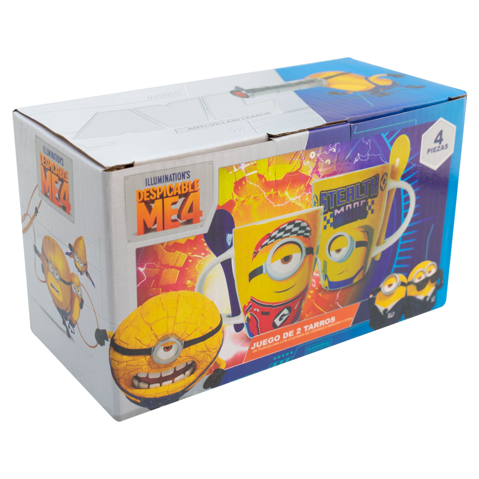 Set 2 Tazas De Porcelana Con Cuchara Minions 310ml