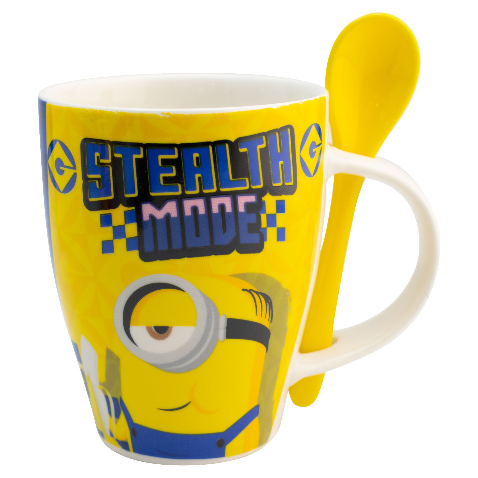 Set 2 Tazas De Porcelana Con Cuchara Minions 310ml