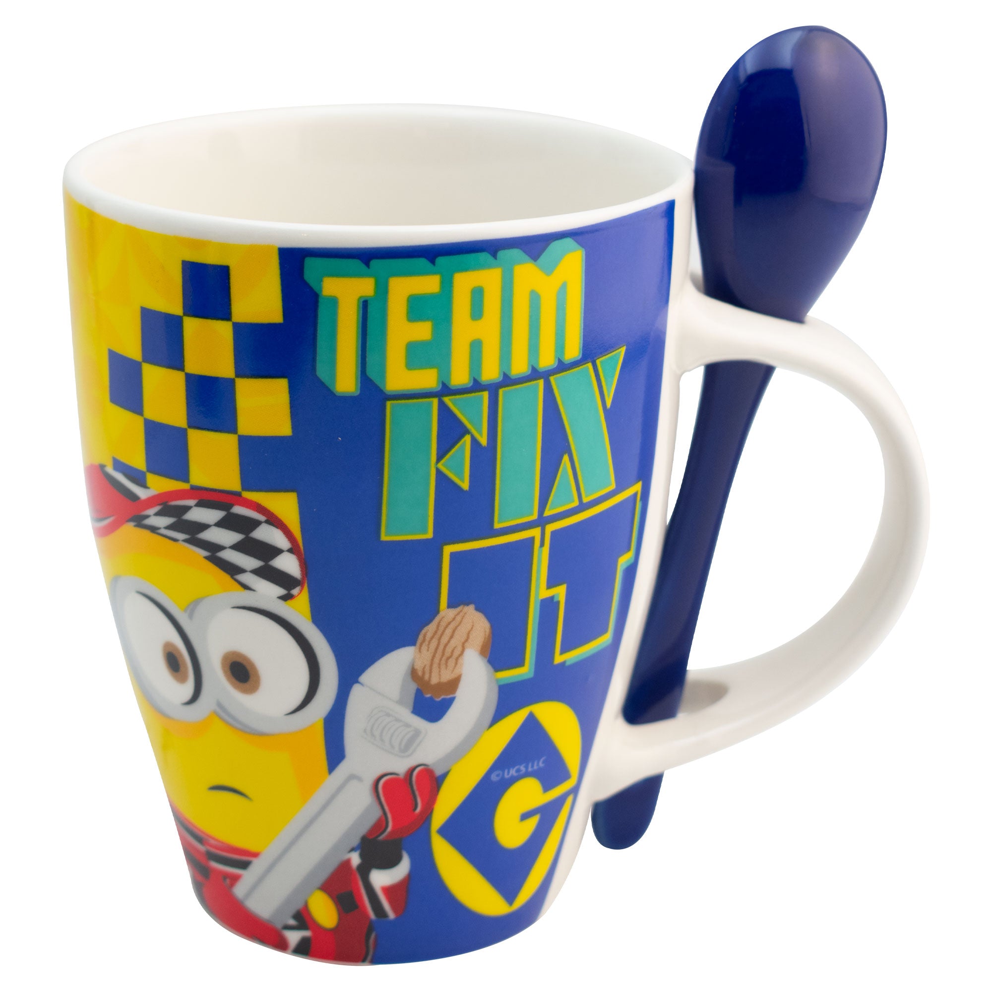 Set 2 Tazas De Porcelana Con Cuchara Minions 310ml