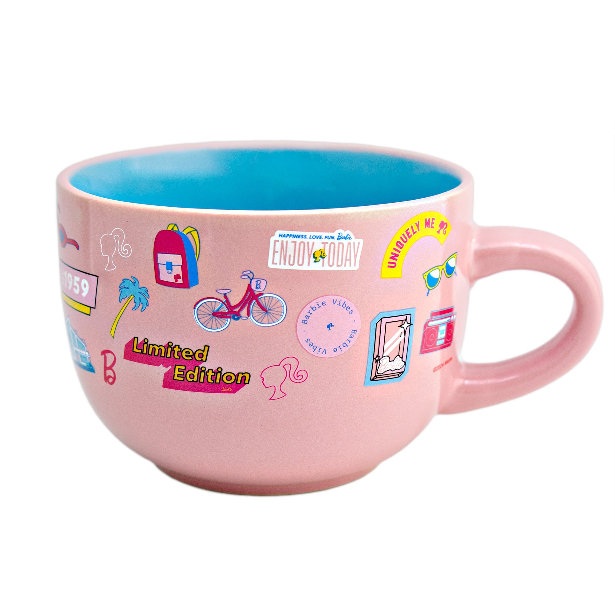 Taza de Cerámica Jumbo Bitono Barbie La Película Mattel 820ml