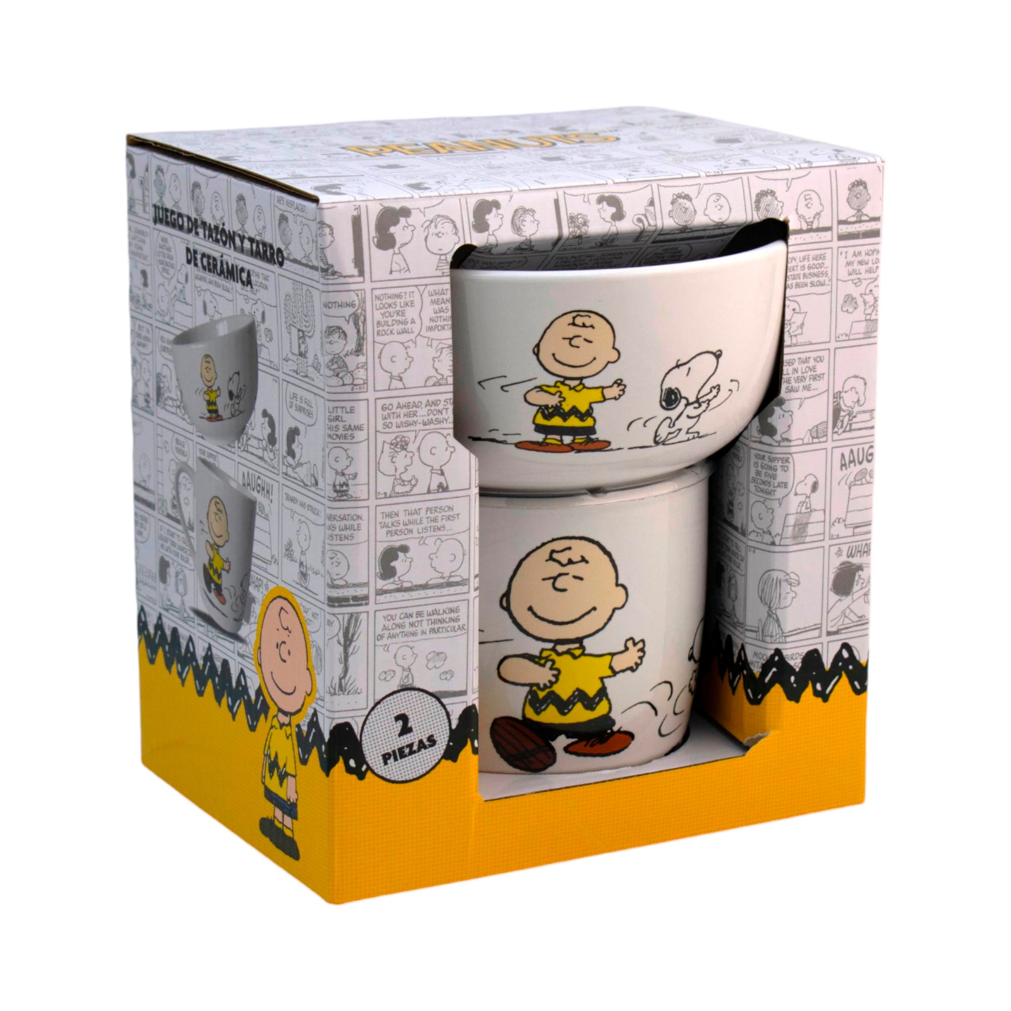 Set Desayuno Vajilla Porcelana Personajes Animados 2 Pzas
