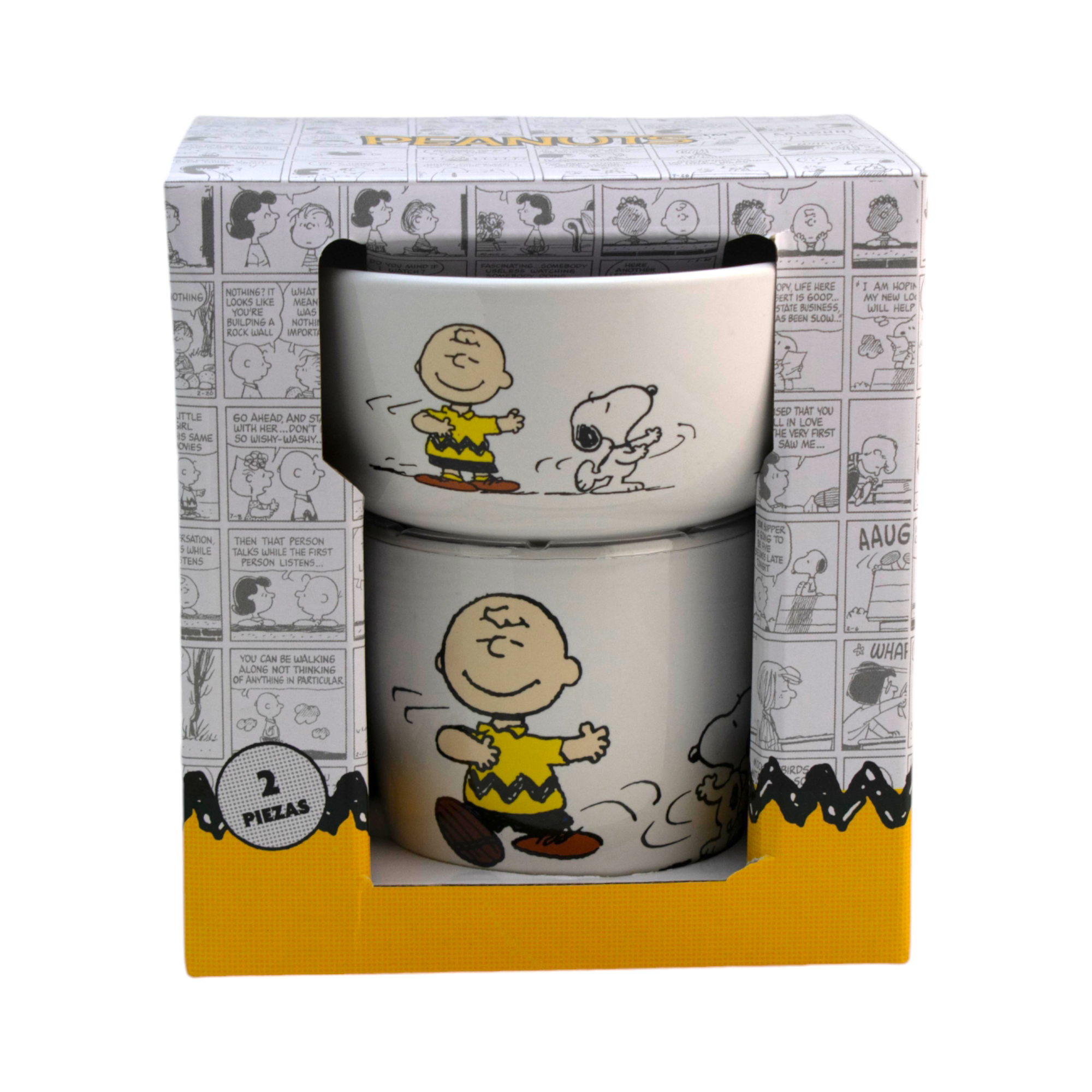 Set Desayuno Vajilla Porcelana Personajes Animados 2 Pzas