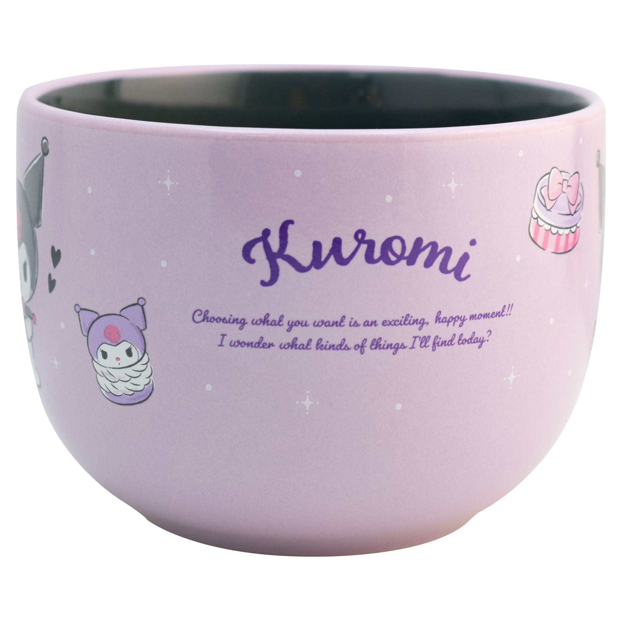 Taza de Cerámica Jumbo Bitono Kuromi 820ml