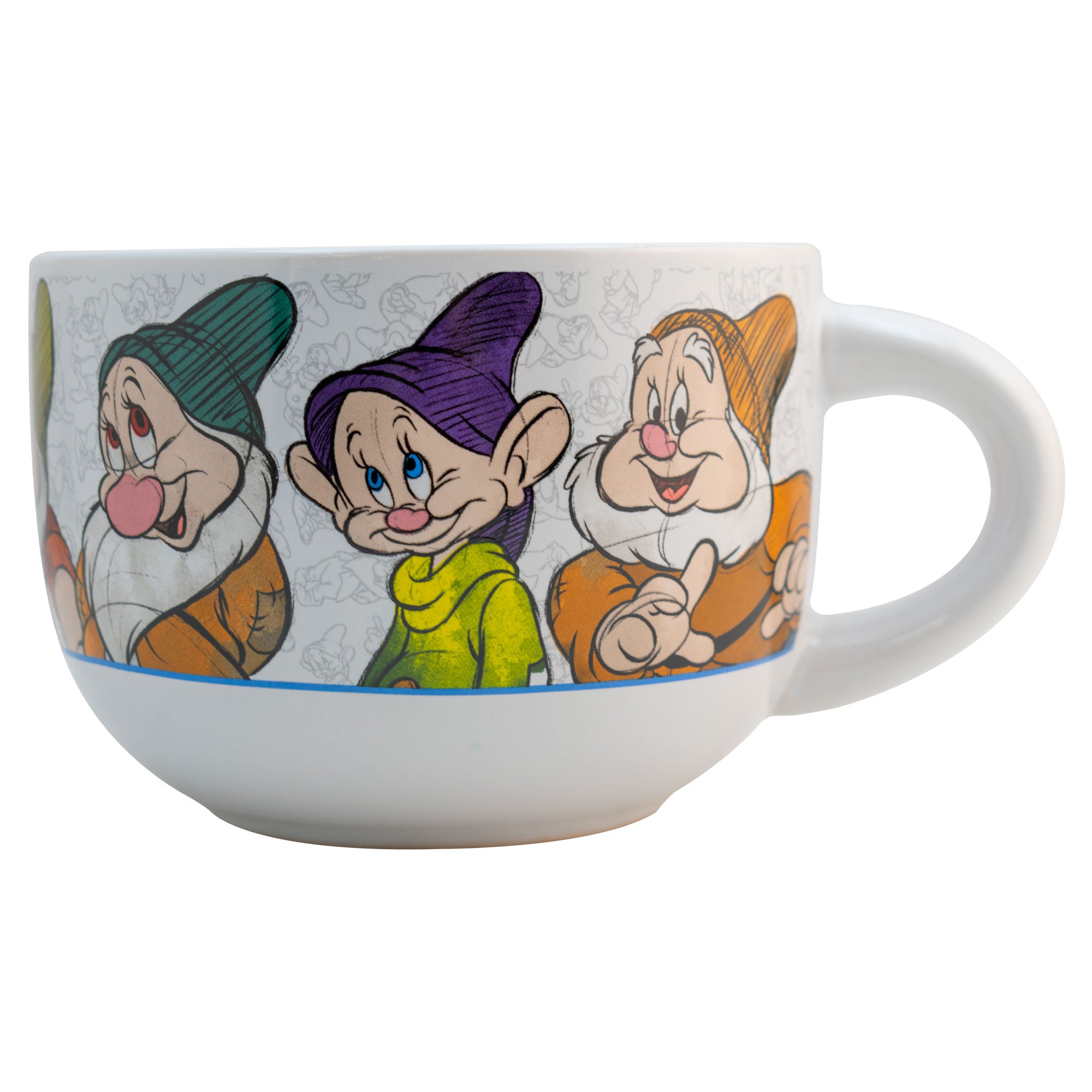 Taza de Cerámica Jumbo Bitono Blanca Nieves 820ml