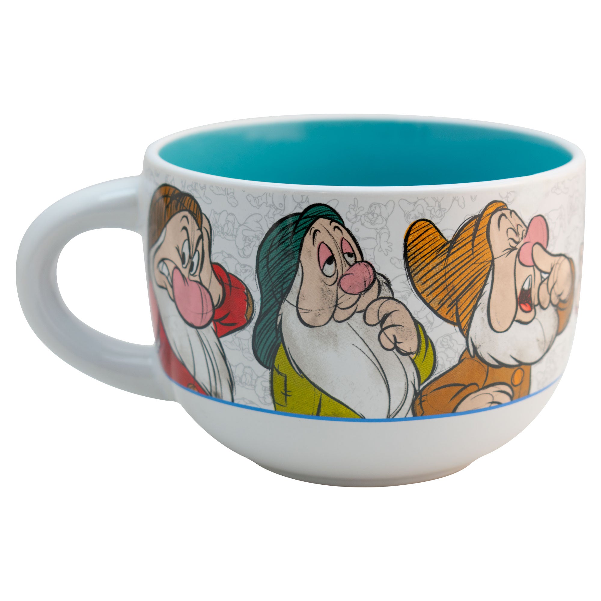 Taza de Cerámica Jumbo Bitono Blanca Nieves 820ml