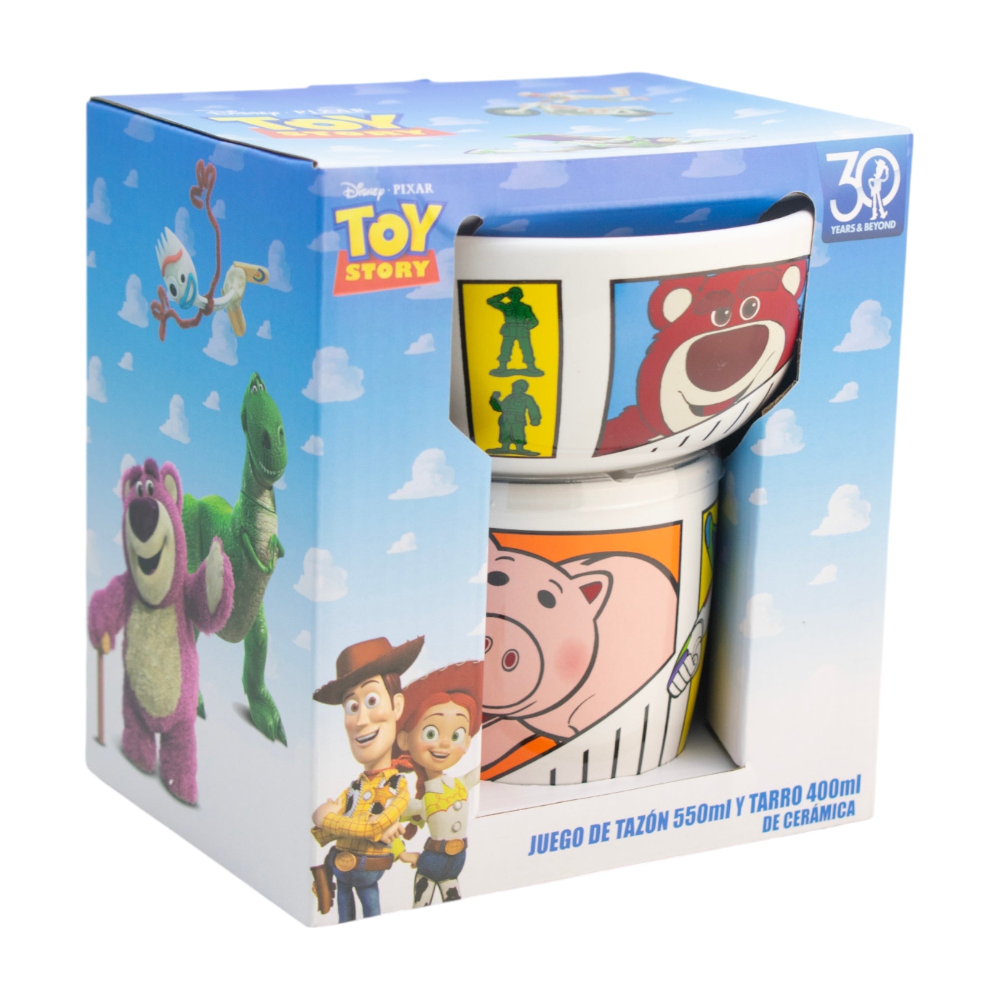 Set Desayuno Vajilla Porcelana Personajes Animados 2 Pzas