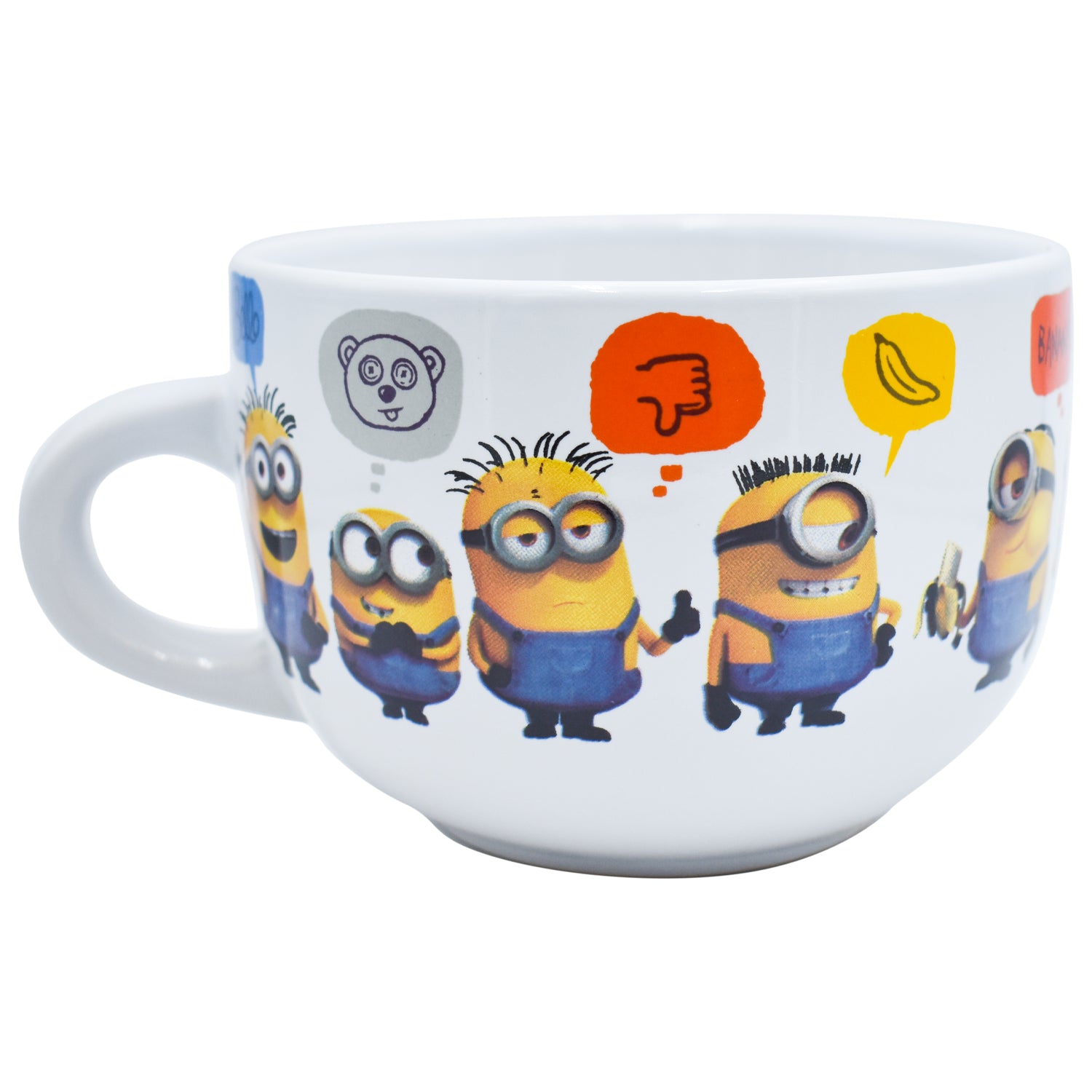 Taza de Cerámica Jumbo Fun Kids Personajes Animados 820ml