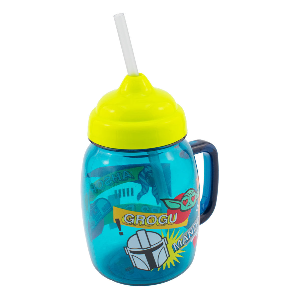 Vaso Infantil de Plástico con Tapa y Popote Fun Kids Star Wars 450ml