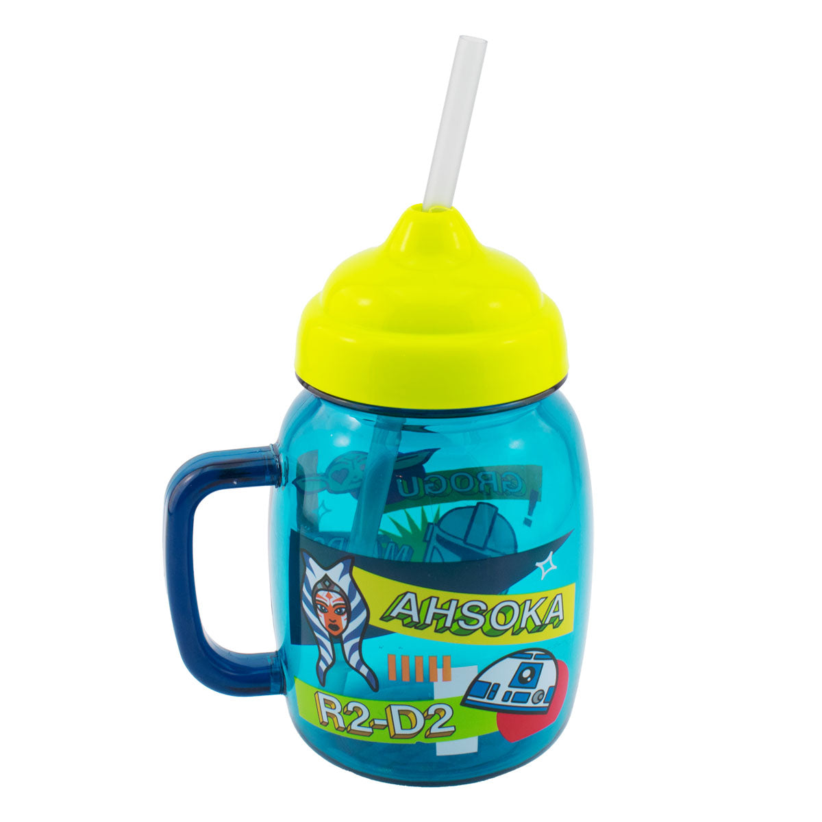 Vaso Infantil de Plástico con Tapa y Popote Fun Kids Star Wars 450ml