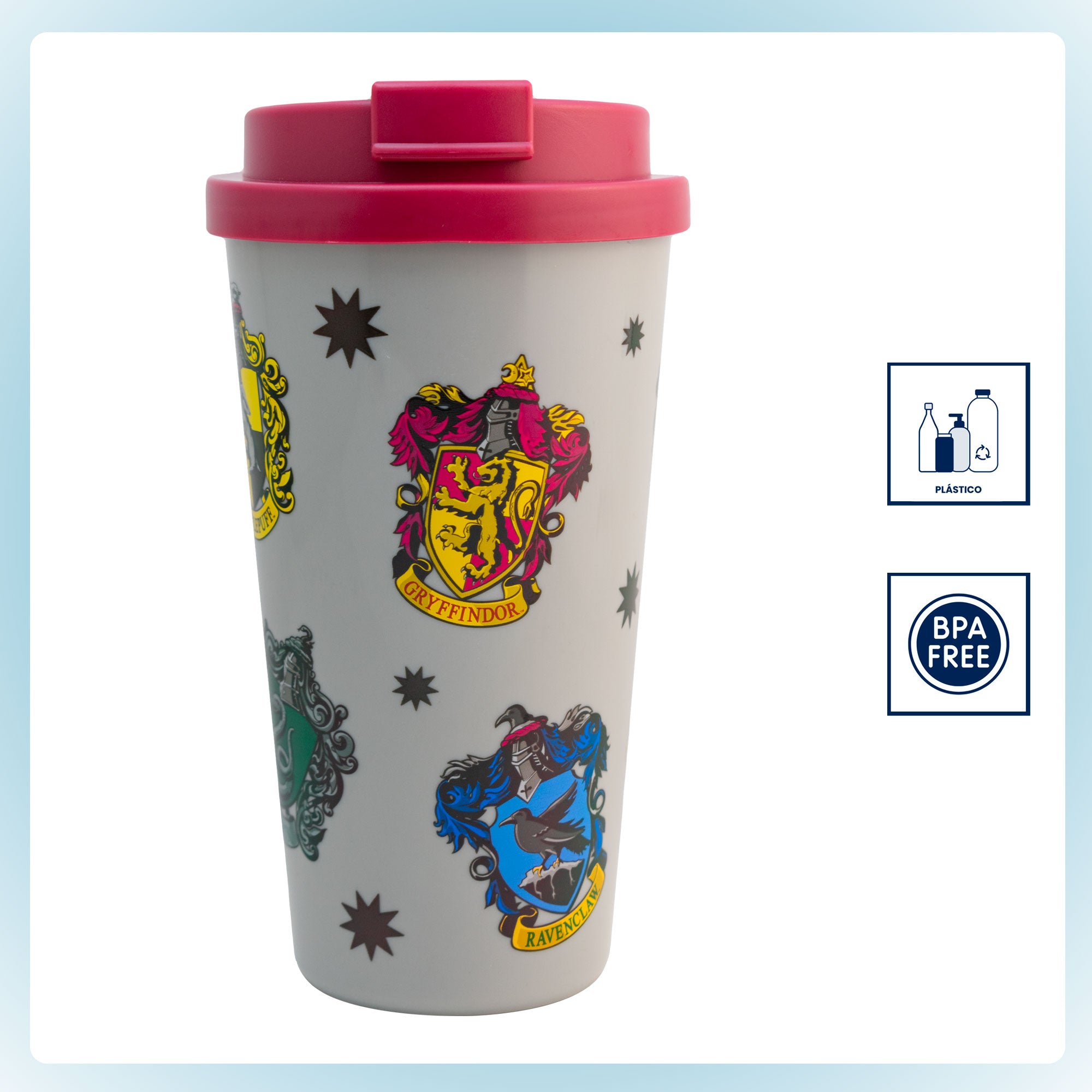 Vaso de Plástico con Tapa para Café Distintos Personajes 500ml