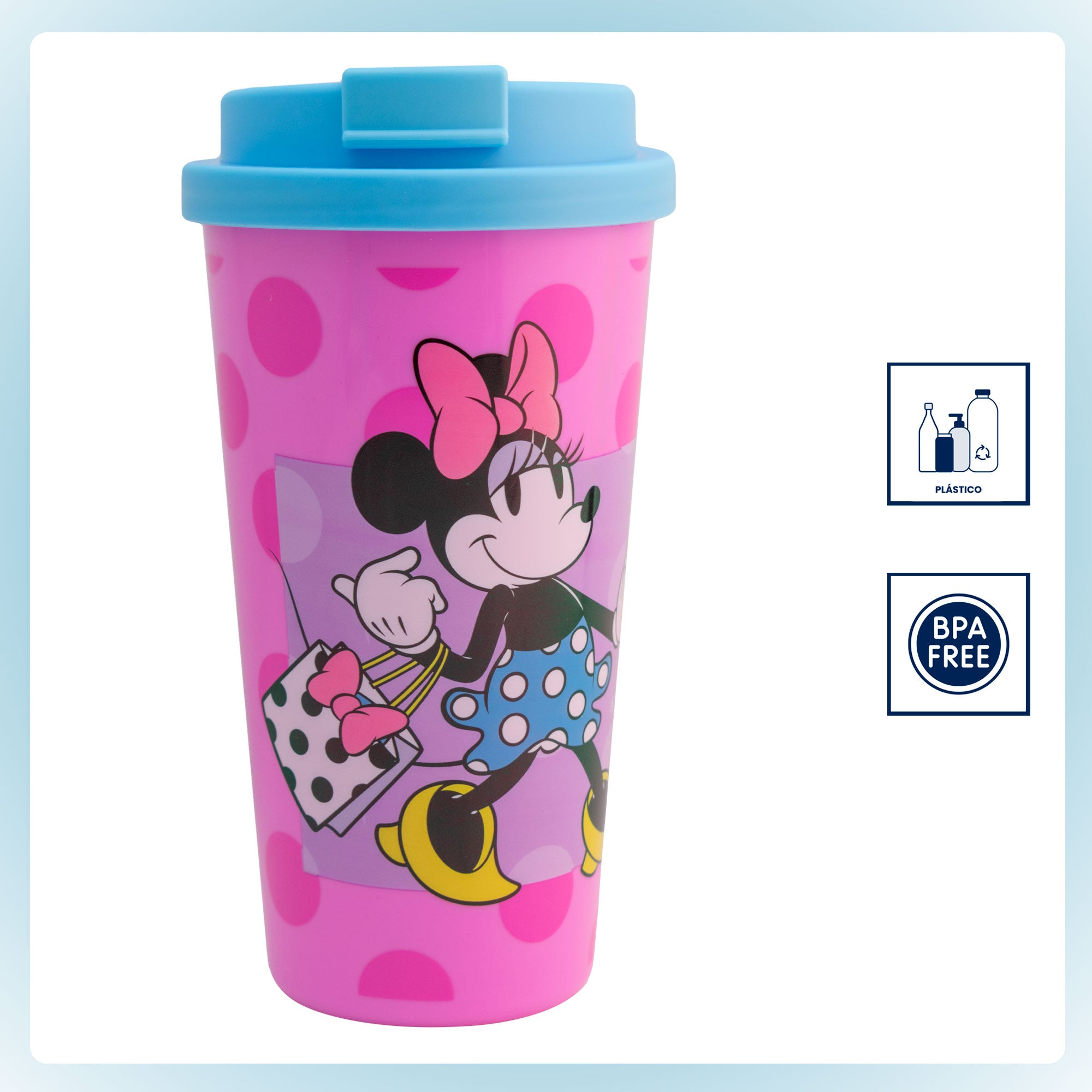 Vaso de Plástico con Tapa para Café Distintos Personajes 500ml