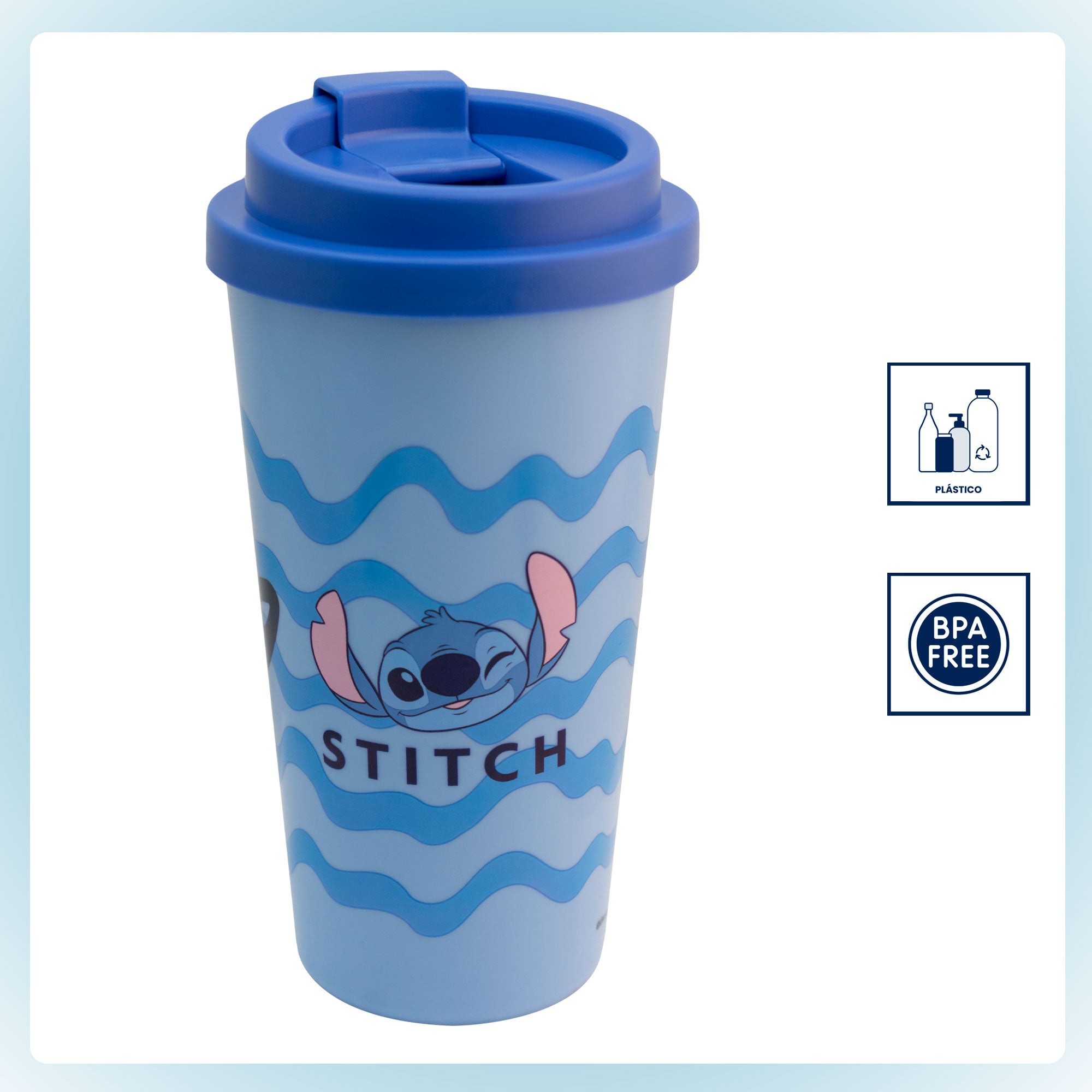 Vaso de Plástico con Tapa para Café Distintos Personajes 500ml