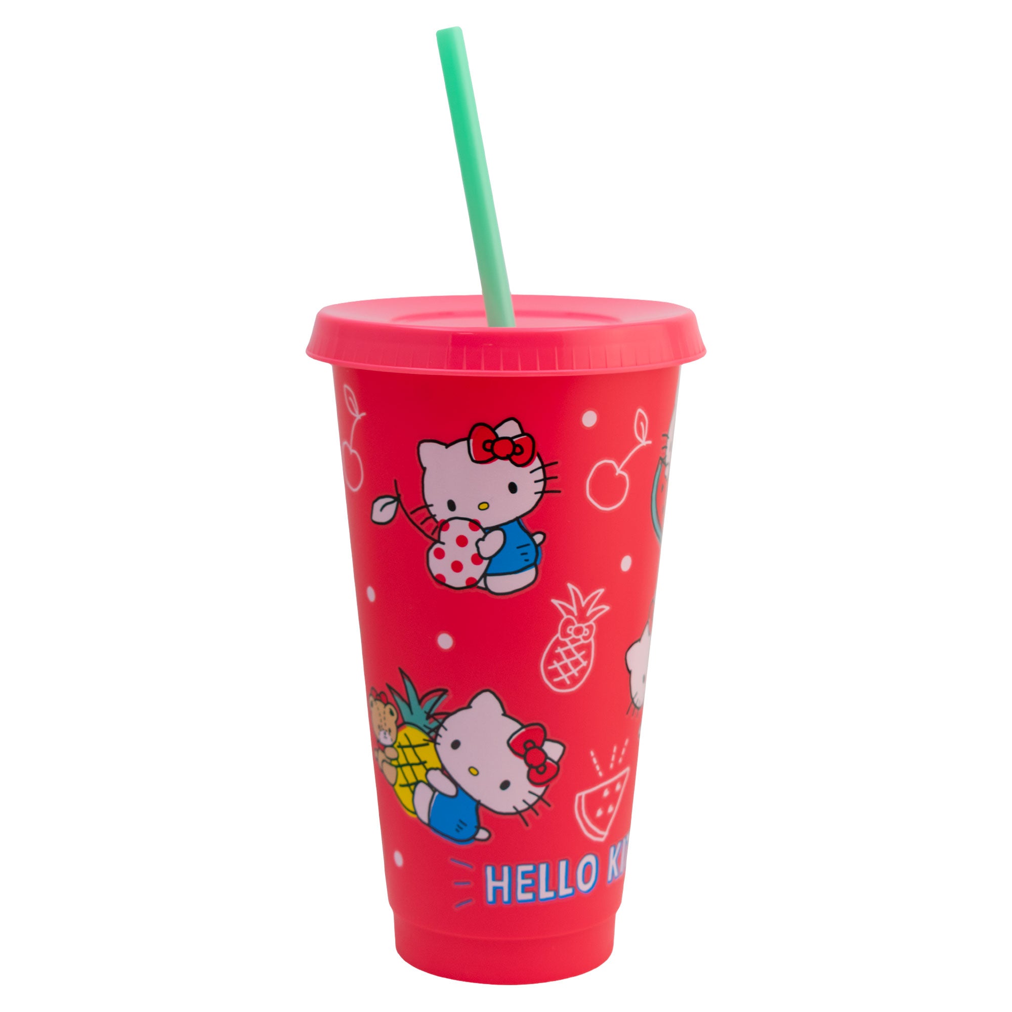 Vaso de Plástico con Tapa y Popote Personajes Animados 750ml