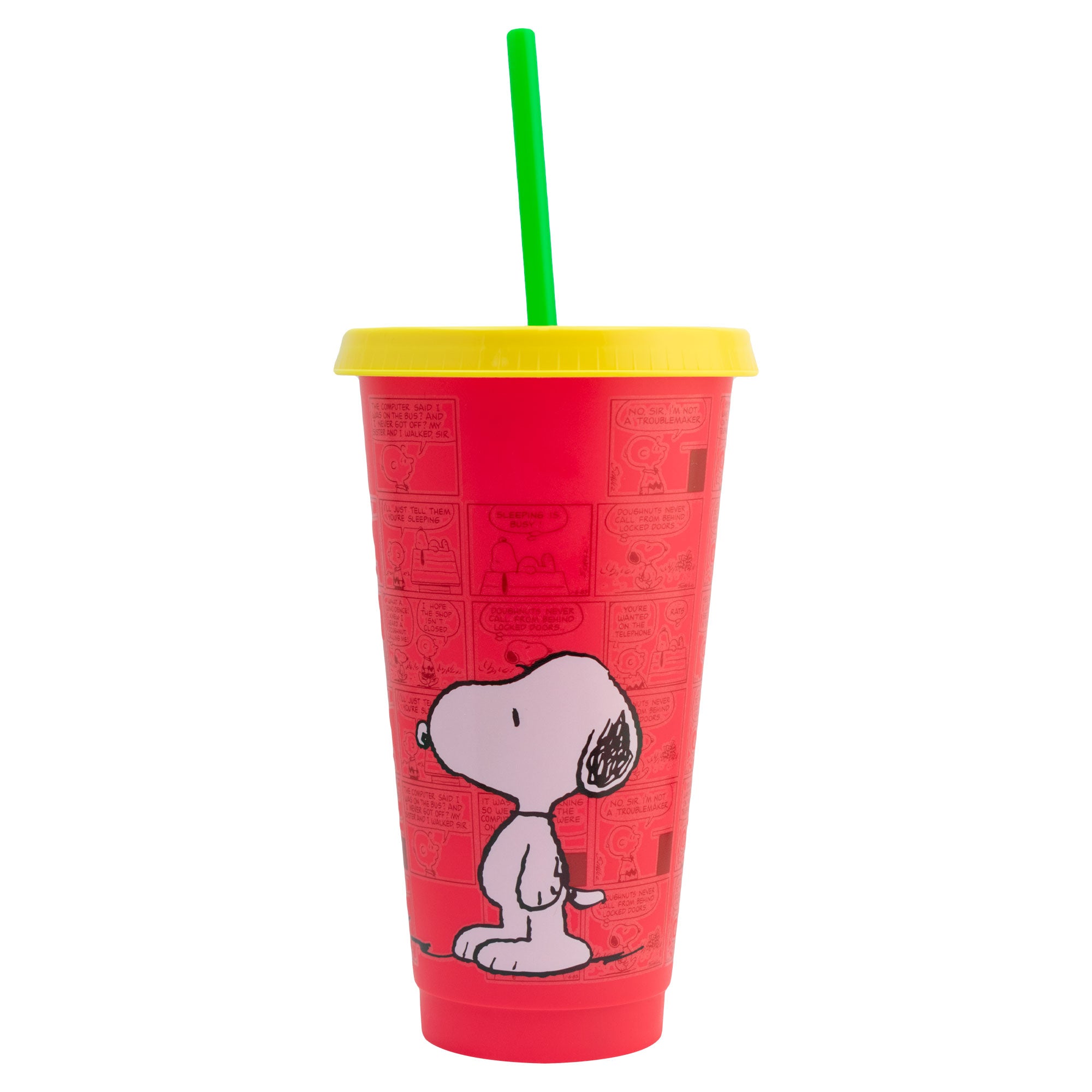 Vaso de Plástico con Tapa y Popote Personajes Animados 750ml