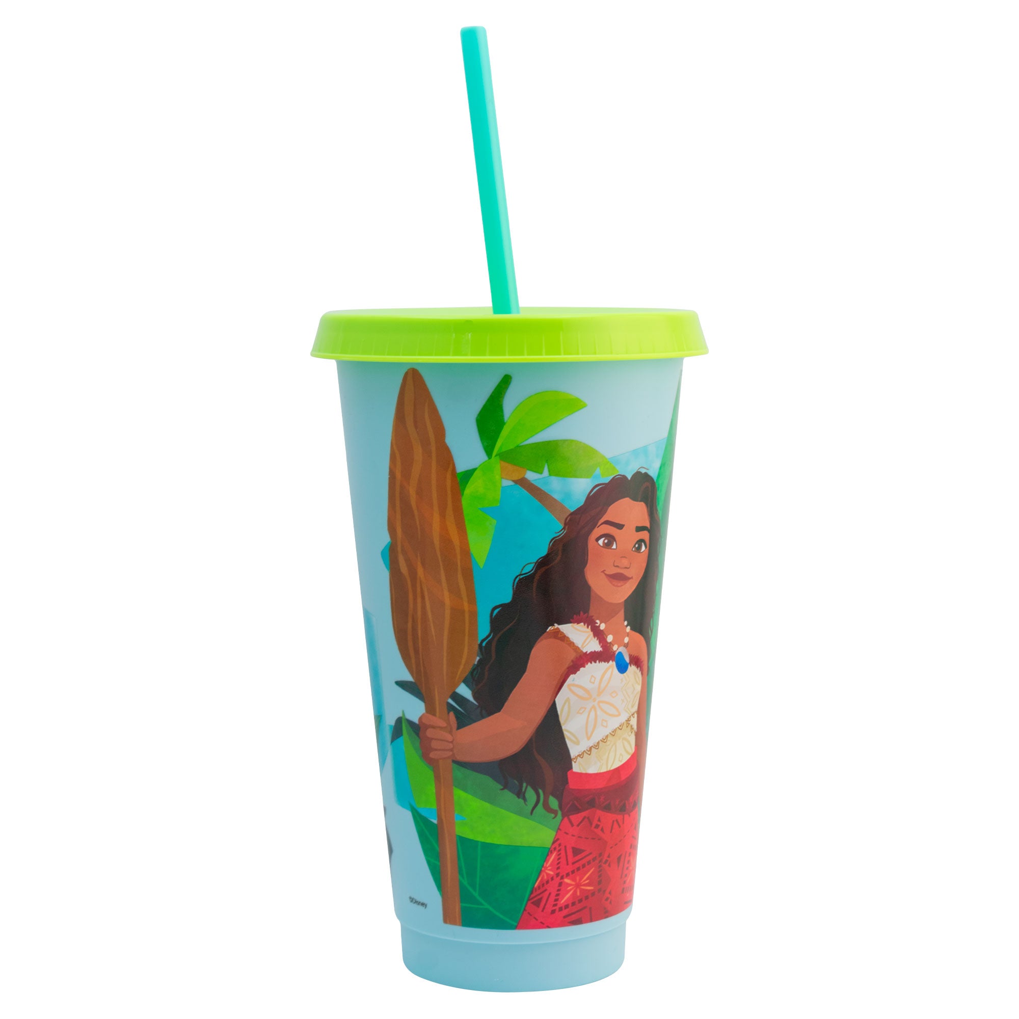 Vaso de Plástico con Tapa y Popote Personajes Animados 750ml