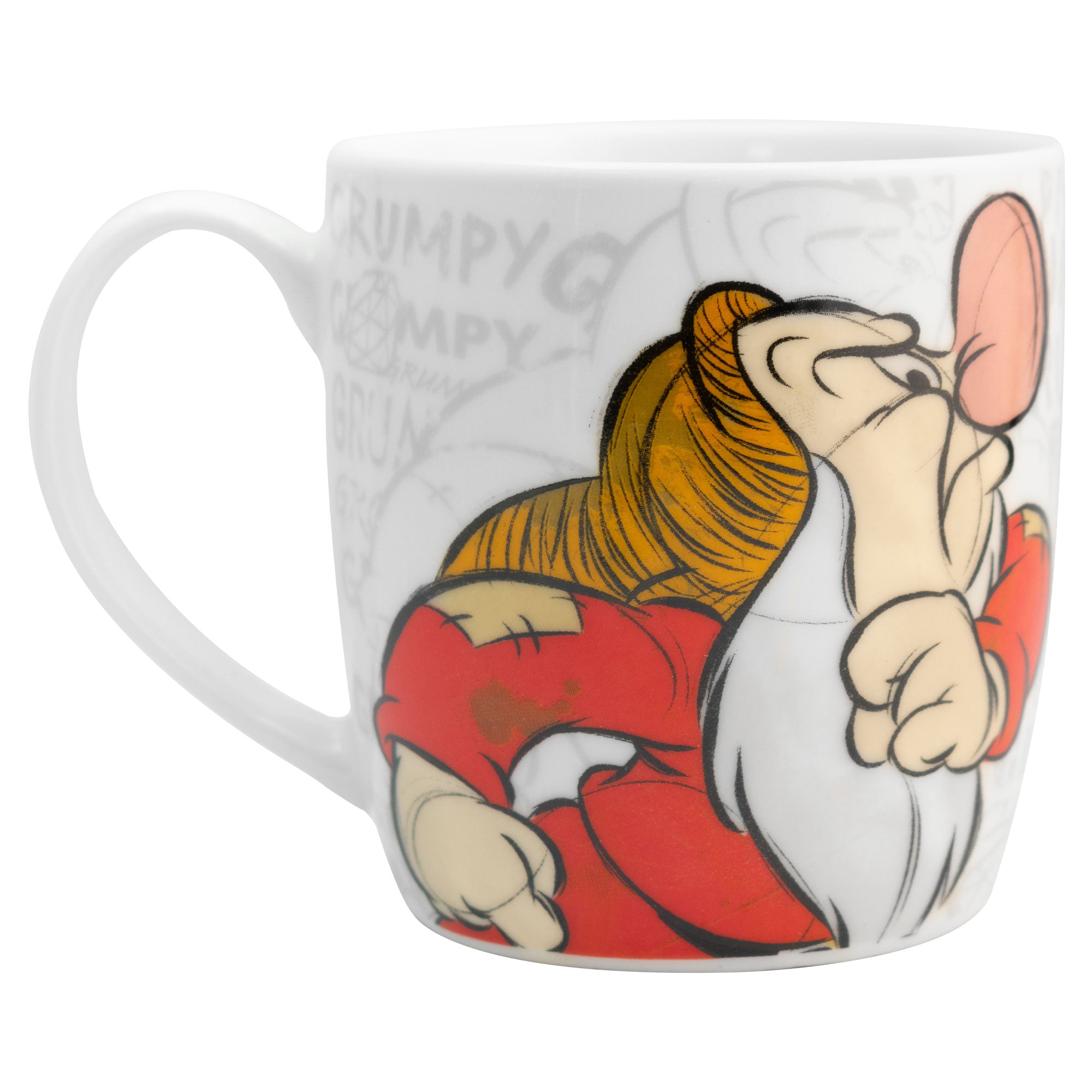 Taza de Cerámica con Tapa y Caja de Regalo Disney Blanca Nieves Gruñón y Tontín 385ml