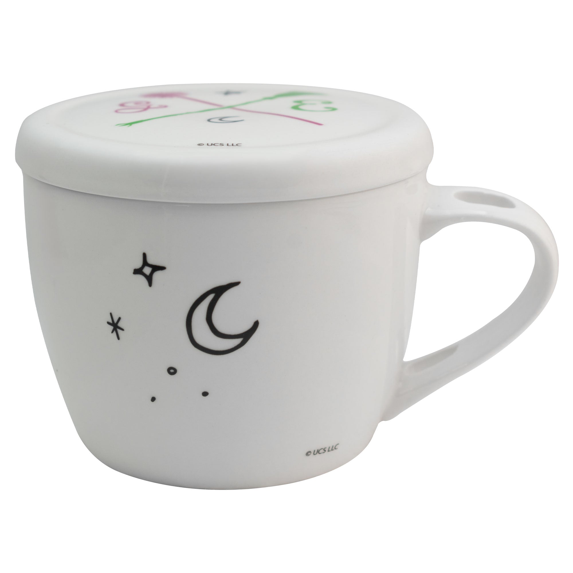 Taza de Porcelana con Tapa, Cuchara y Caja de Regalo Wicked 580ml