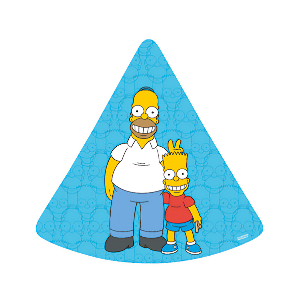 8 Platos de Melamina Triangular para Pizza Los Simpson