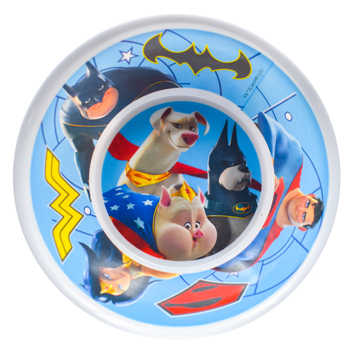 Platos por pieza Fun Kids Warner Bros, DC Comics Liga de Super Mascotas Melamina