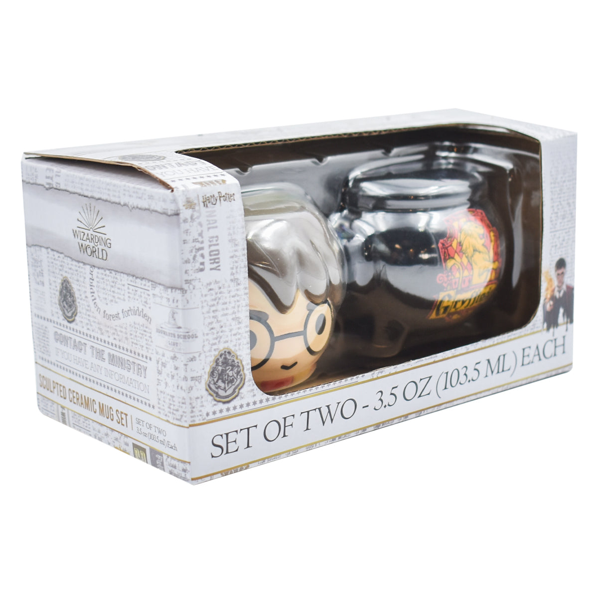 Set Juego Mini Tazas Expreso Fun kids Warner Bros Harry Potter Caldero Ceramica 103.5ml 2 pzas