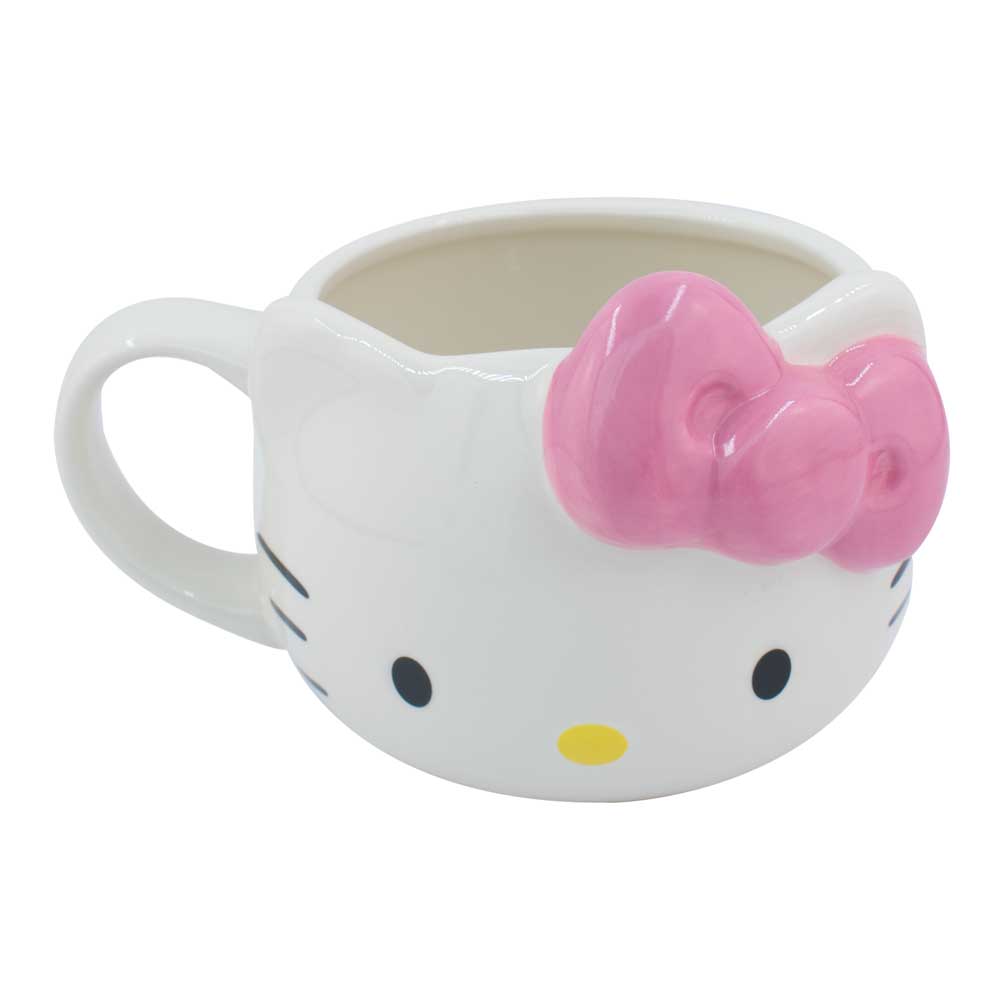 Taza Jumbo 3D Blanco Fun Kids Sanrio Hello Kitty Ceramica 591ml