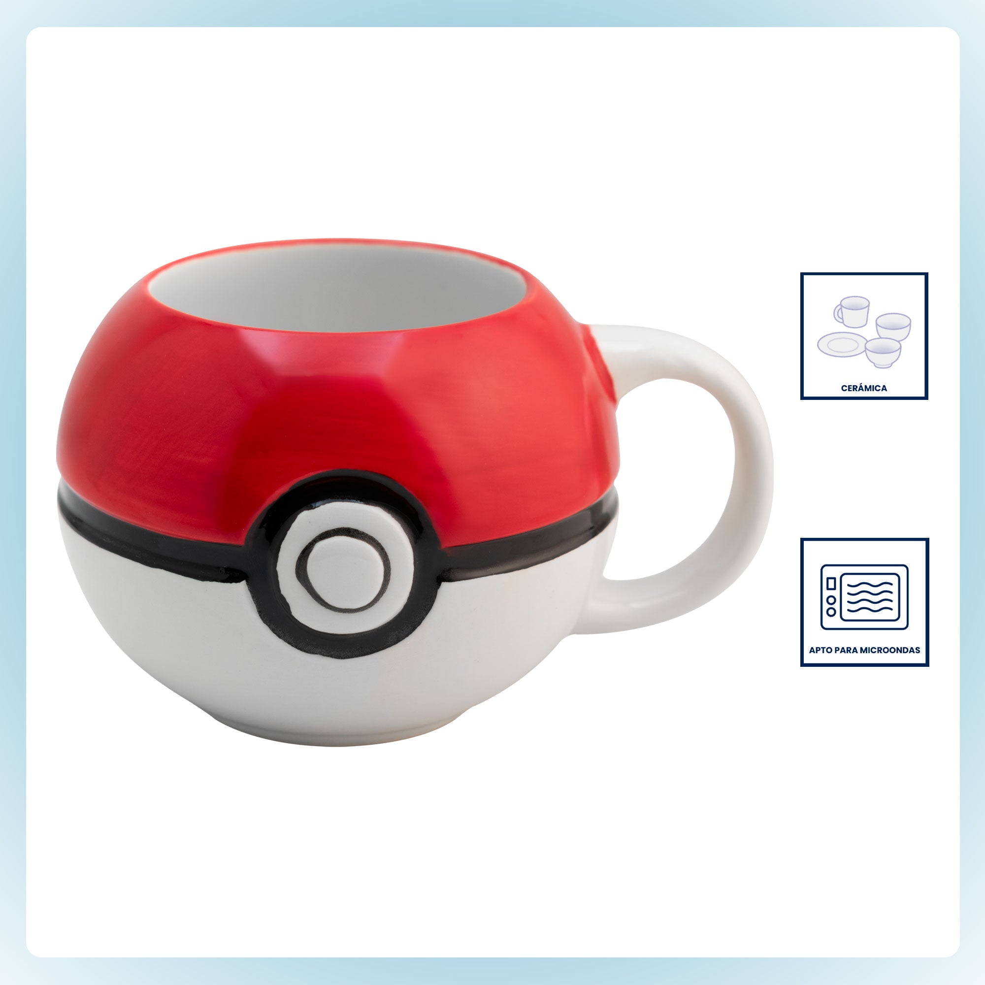 Taza de Cerámica 3D Pokemon Pokebola 591ml