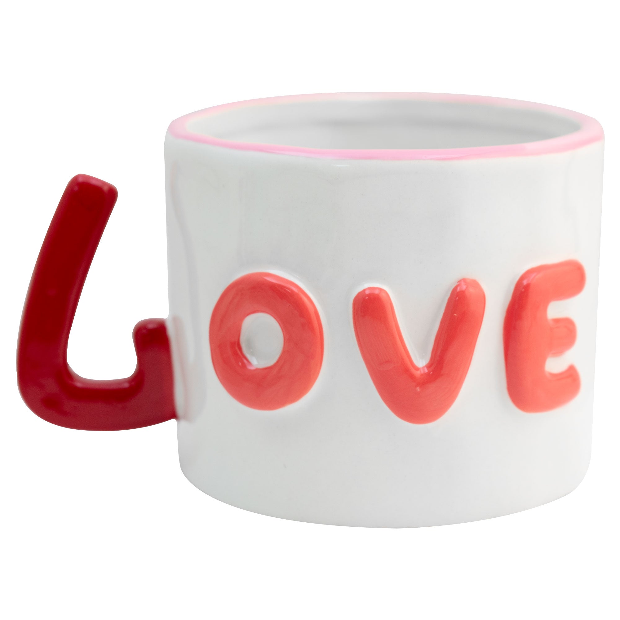 Taza de Cerámica 3D Top Choice LOVE SMILE HAPPY 419ml