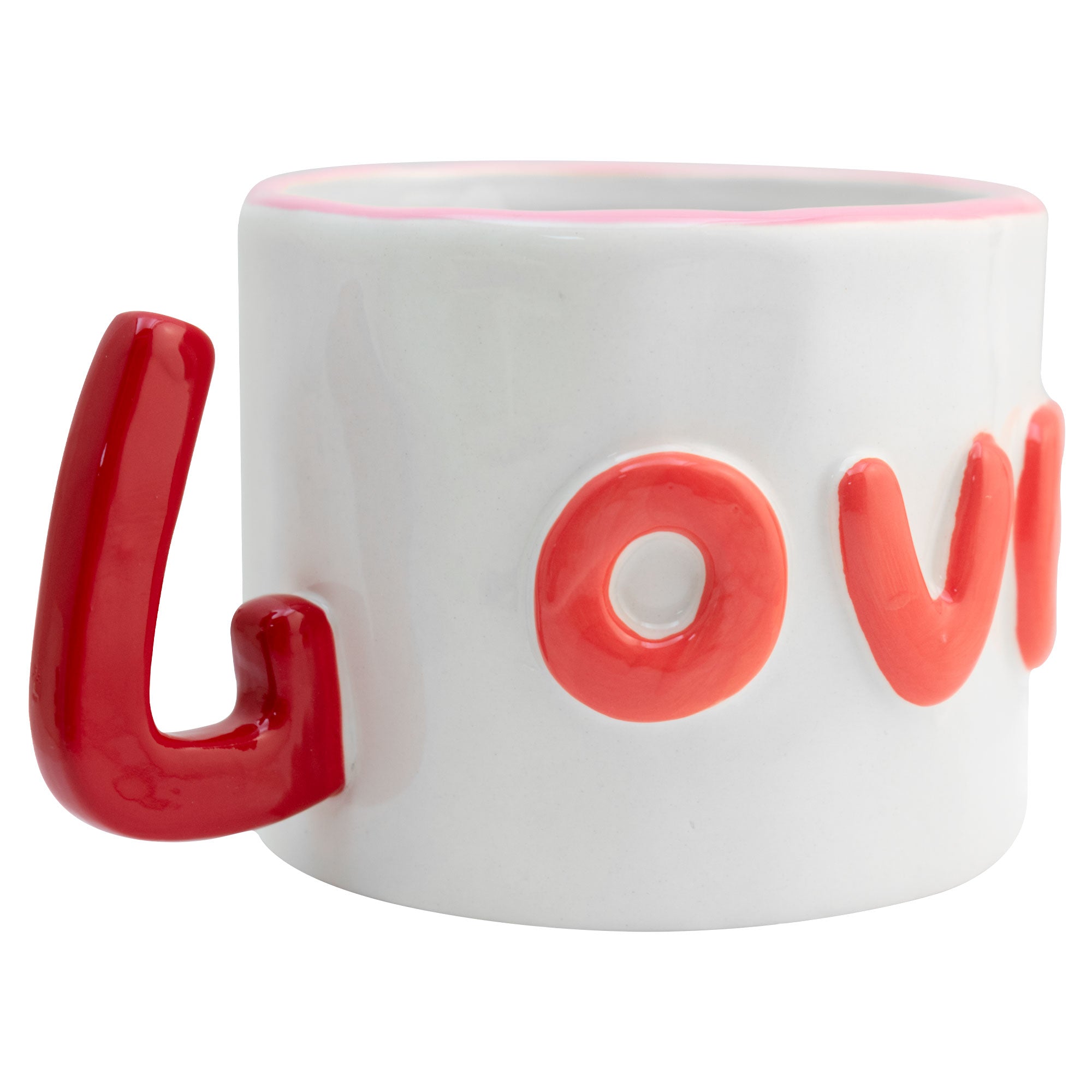 Taza de Cerámica 3D Top Choice LOVE SMILE HAPPY 419ml