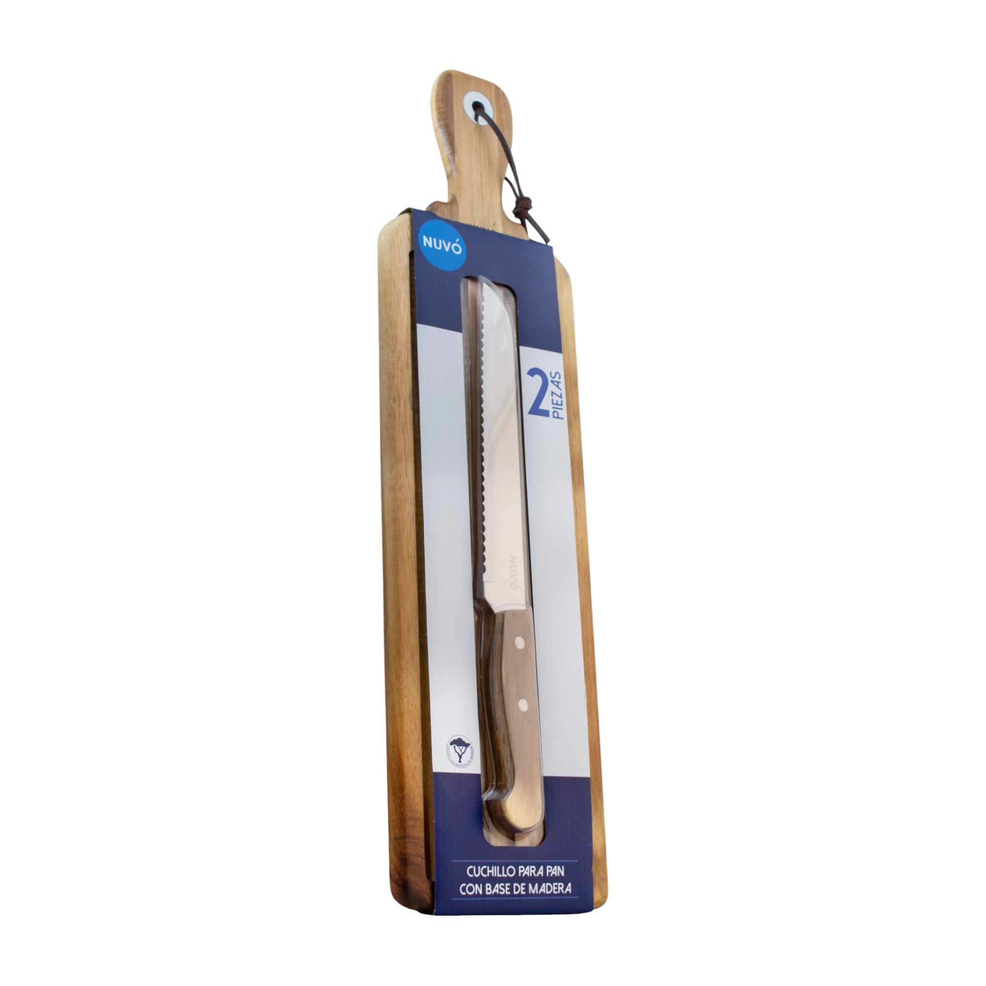 Juego de Cuchillo para Pan con Tabla de Madera NUVÓ