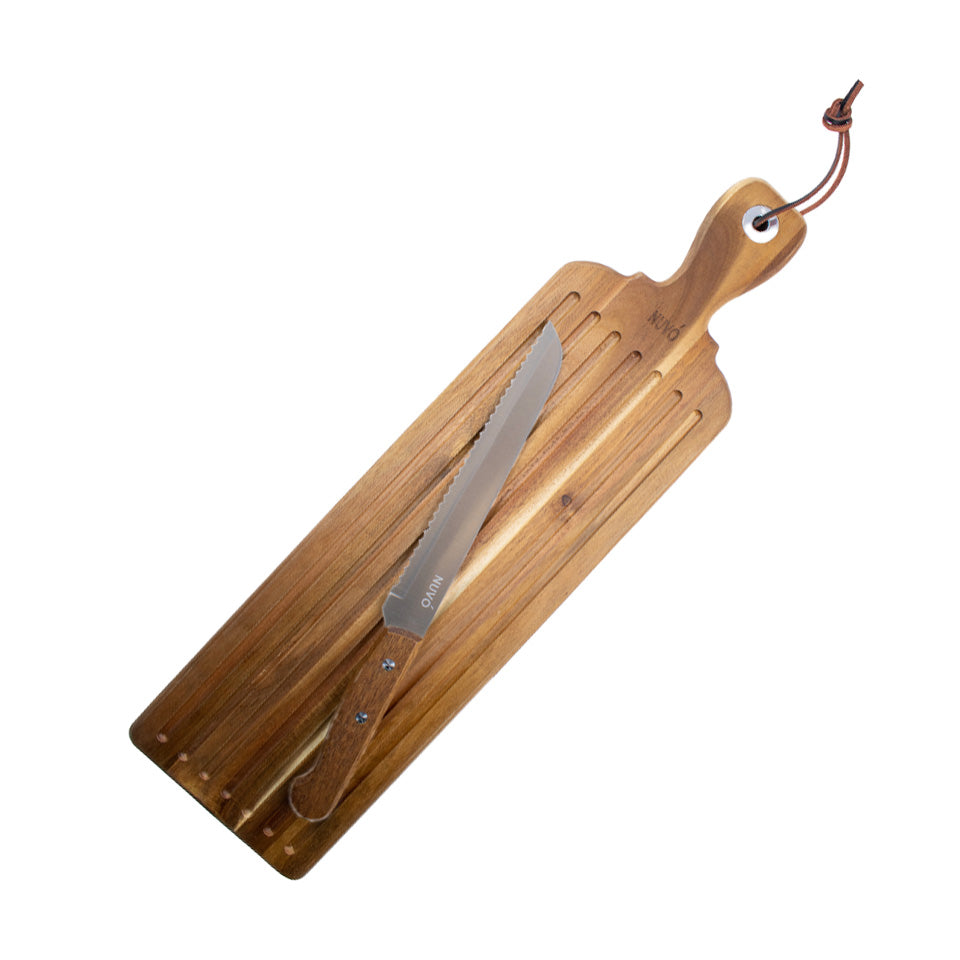 Juego de Cuchillo para Pan con Tabla de Madera NUVÓ