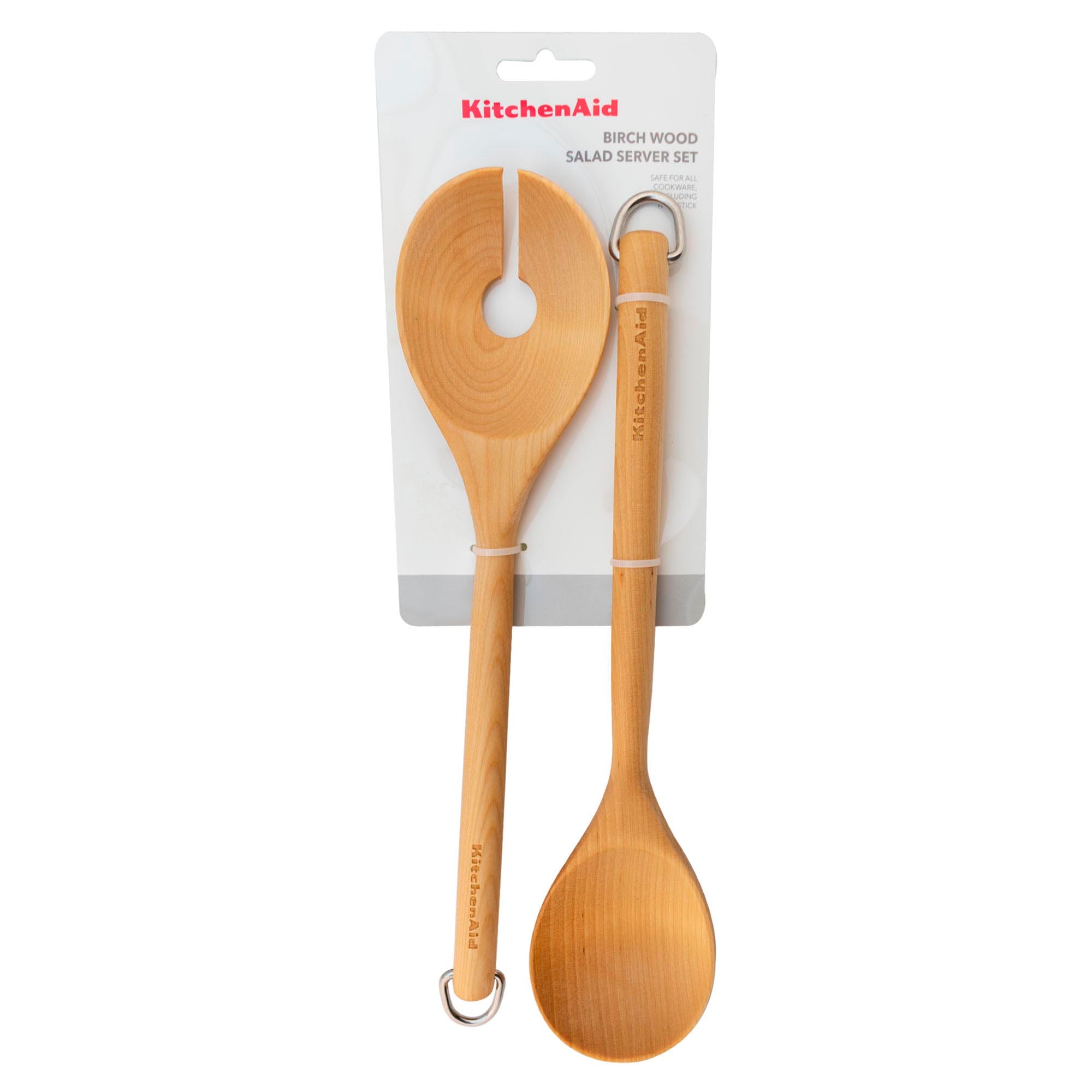 Set De Utensilios De Madera Para Ensalada Kitchenaid 2 Pzas