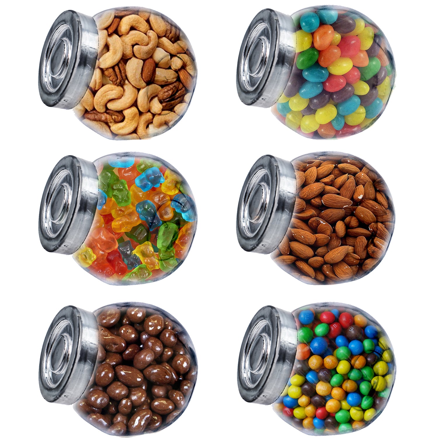 Juego de Mini Frascos de Vidrio con Tapa Mason Jar Top Choice 200ml 6pzas