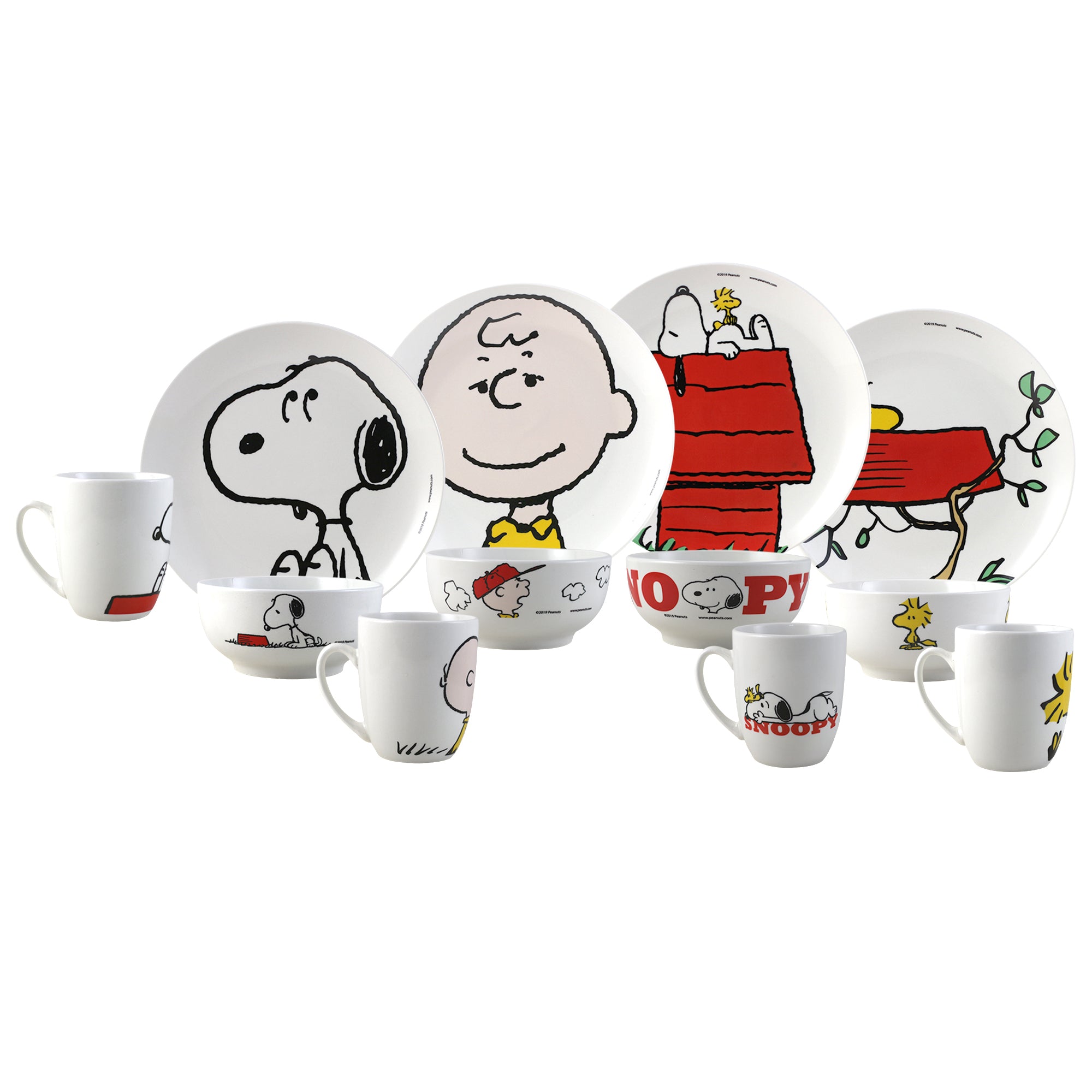 Vajilla de Porcelana Snoopy Charlie Brown Fun Kids 12pz