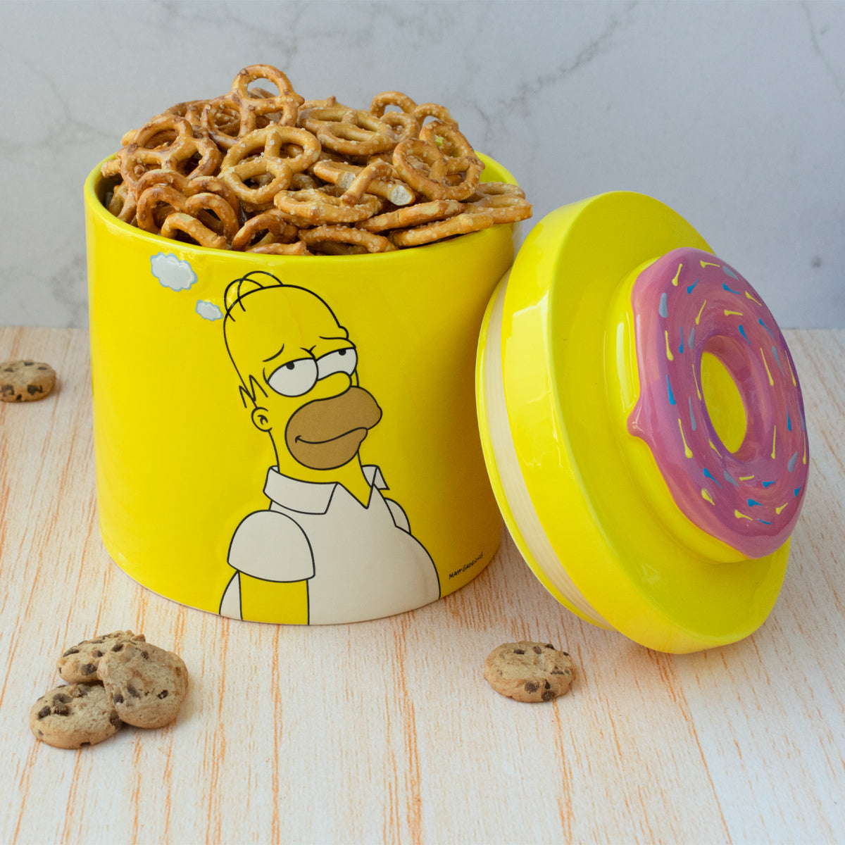 Frasco de Cerámica Galletero Hermetico Grande Fun Kids Los Simpson Homero 3.2Lt