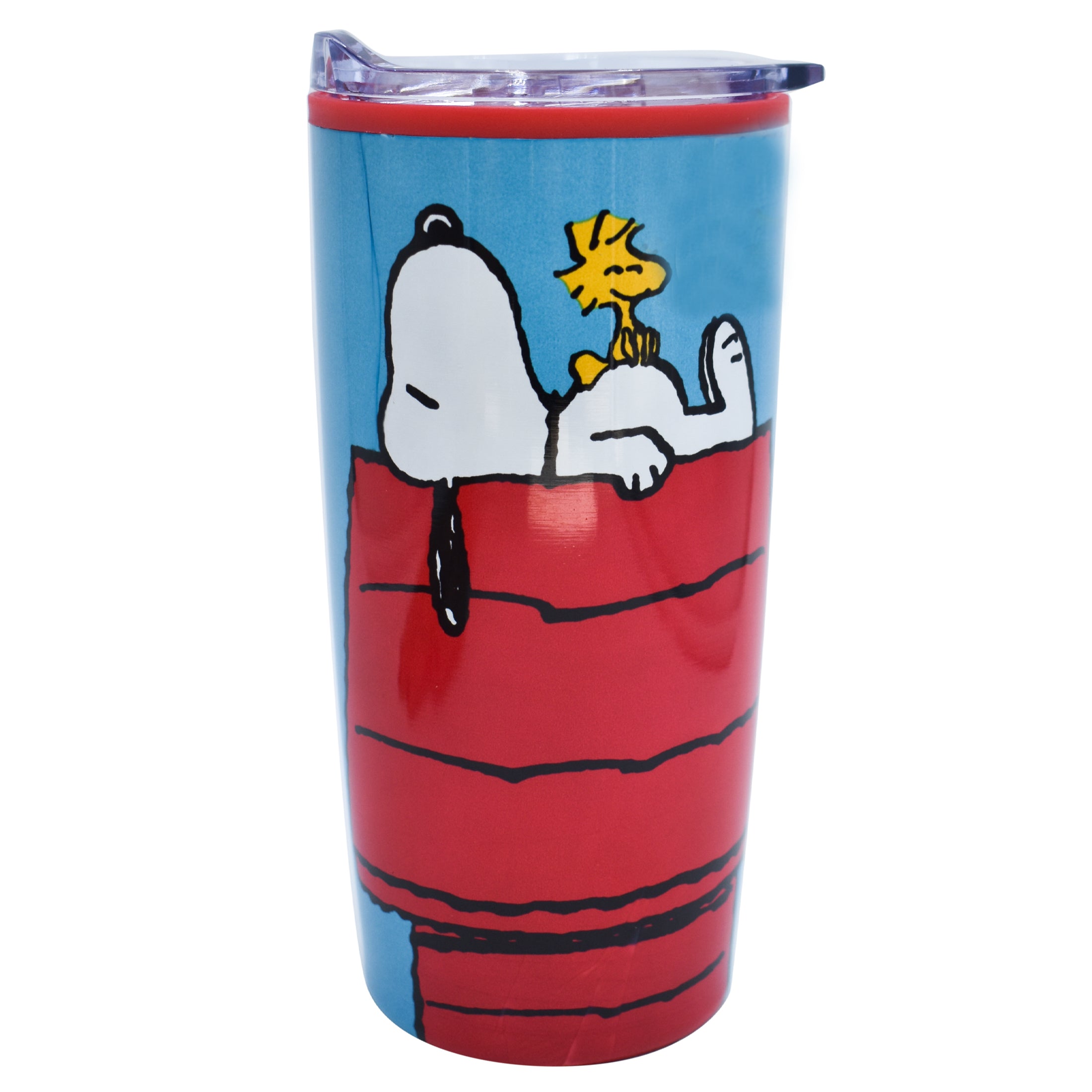 Termo de Acero Inoxidable con Doble Pared y Tapa Transparente Fun Kids Snoopy 450ml