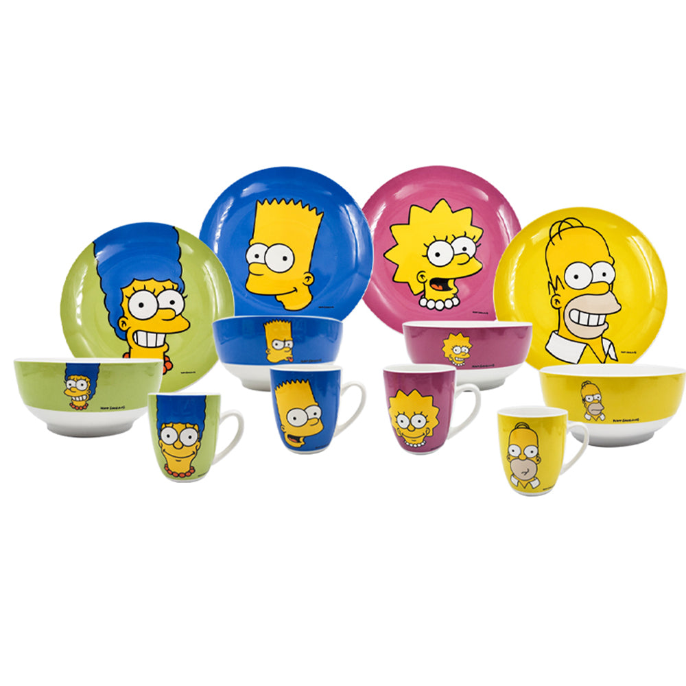 Vajilla de Porcelana Fun Kids Los Simpson 12 piezas