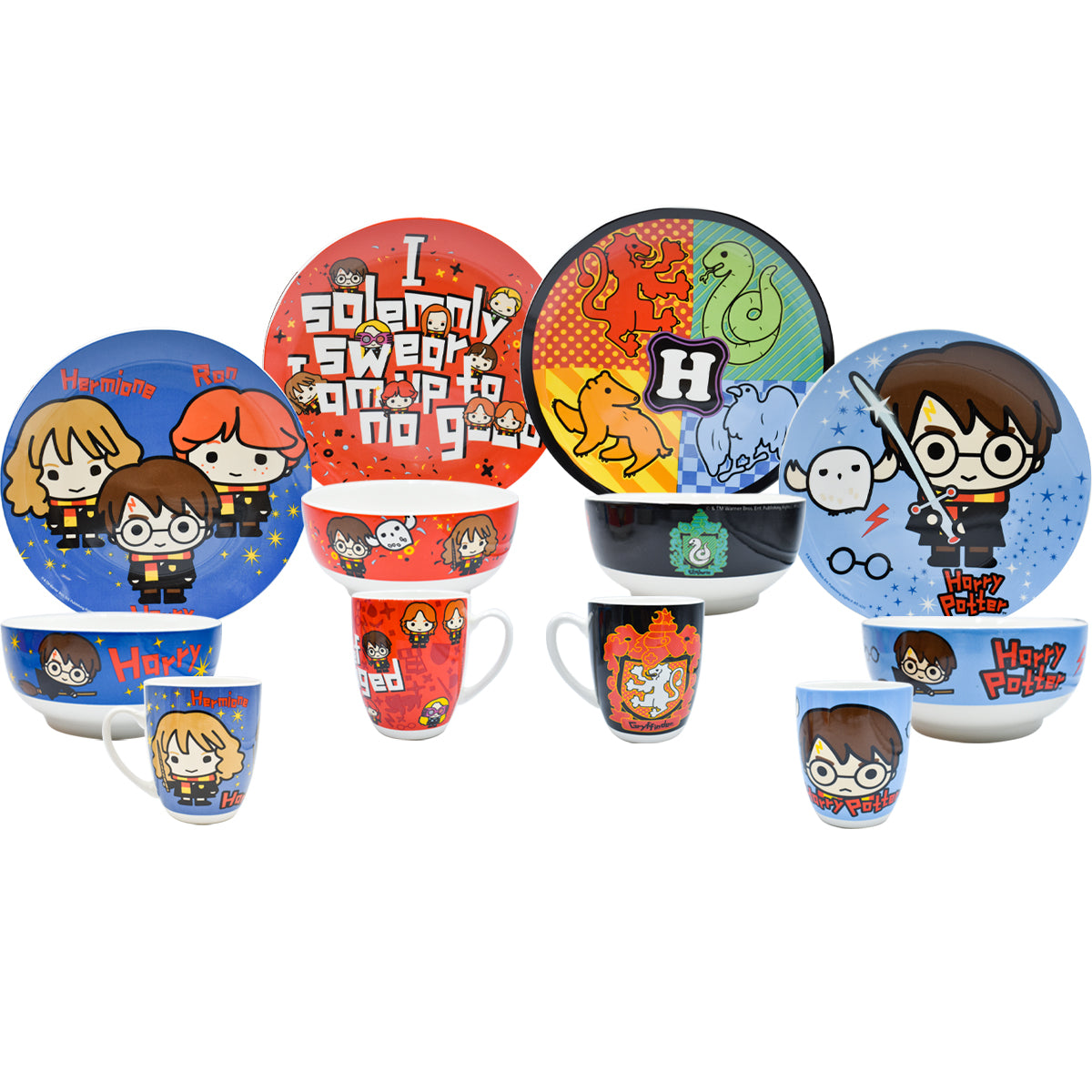 Vajilla de Porcelana con Tazas Multicolor Fun Kids Harry Potter Juego de 12pz