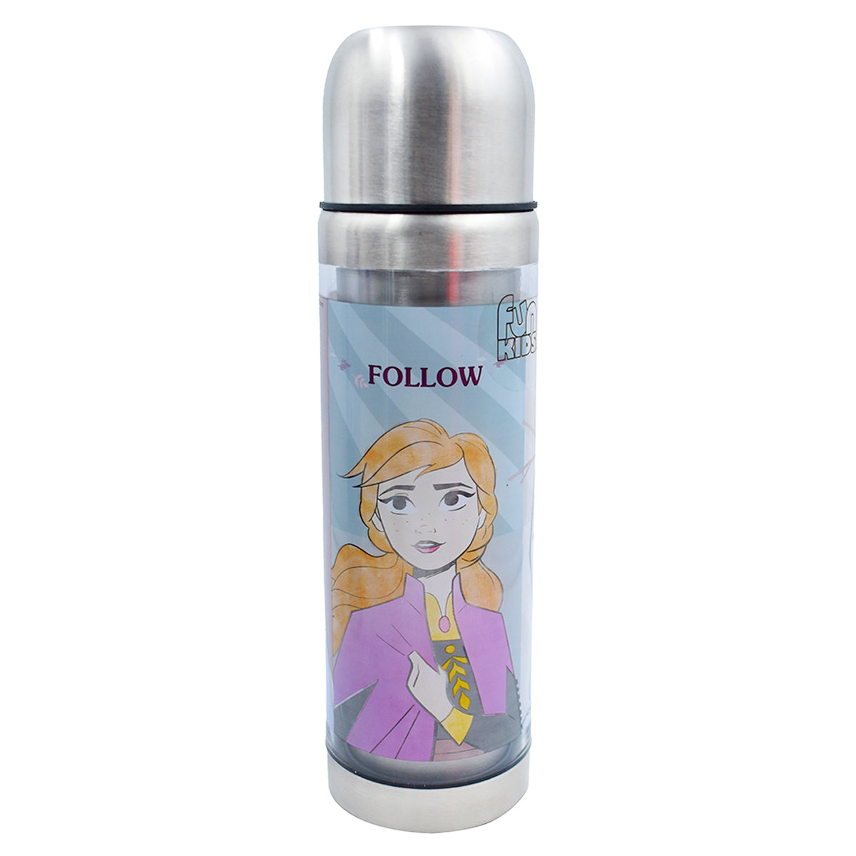 Termo de Acero Inoxidable Tipo Bala con Doble Pared Frozen Anna Elsa Olaf 500ml