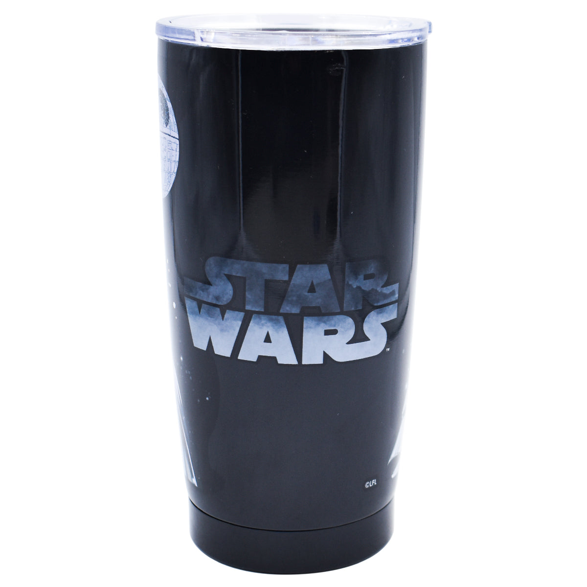 Termo Alto Negro Doble Pared Tapa Transparente Fun Kids Disney Lucas Film Star Wars Darth Vader 580ml