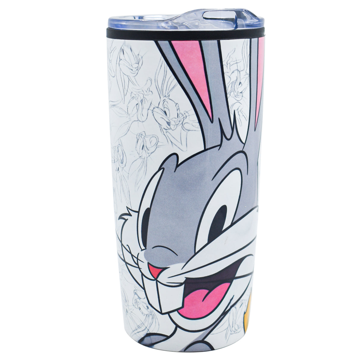 Termo de Acero Inoxidable con Doble Pared y Tapa Transparente Fun kids Warner Bros Bugs Bunny 450ml