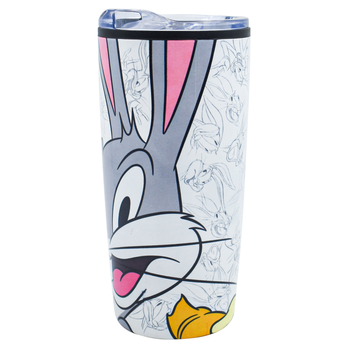 Termo de Acero Inoxidable con Doble Pared y Tapa Transparente Fun kids Warner Bros Bugs Bunny 450ml